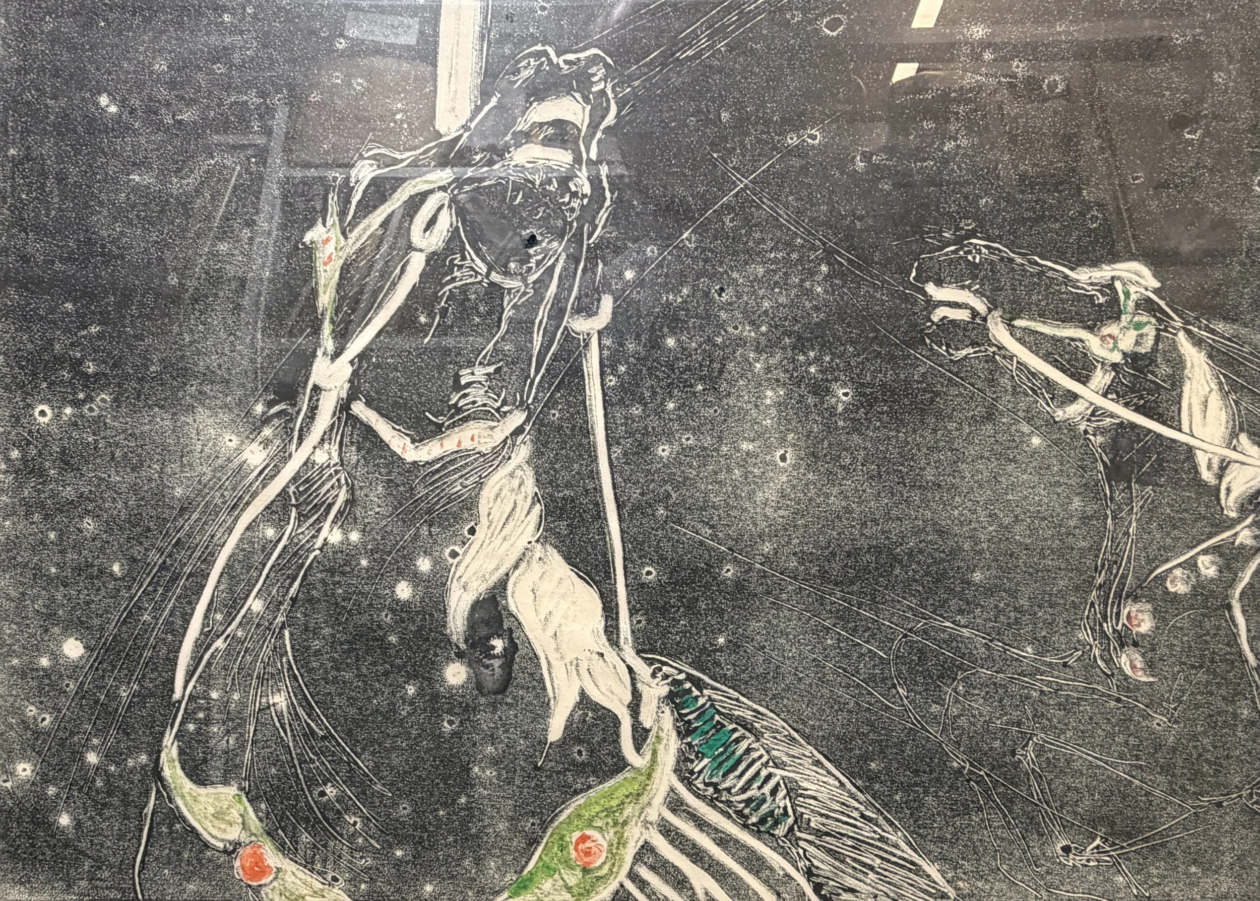  Pegasus On A Stick 

 

 MEDIUM  : Monoprint

 

 DIMENSIONS  :  13" X 19"

 

 PRICE  : $275