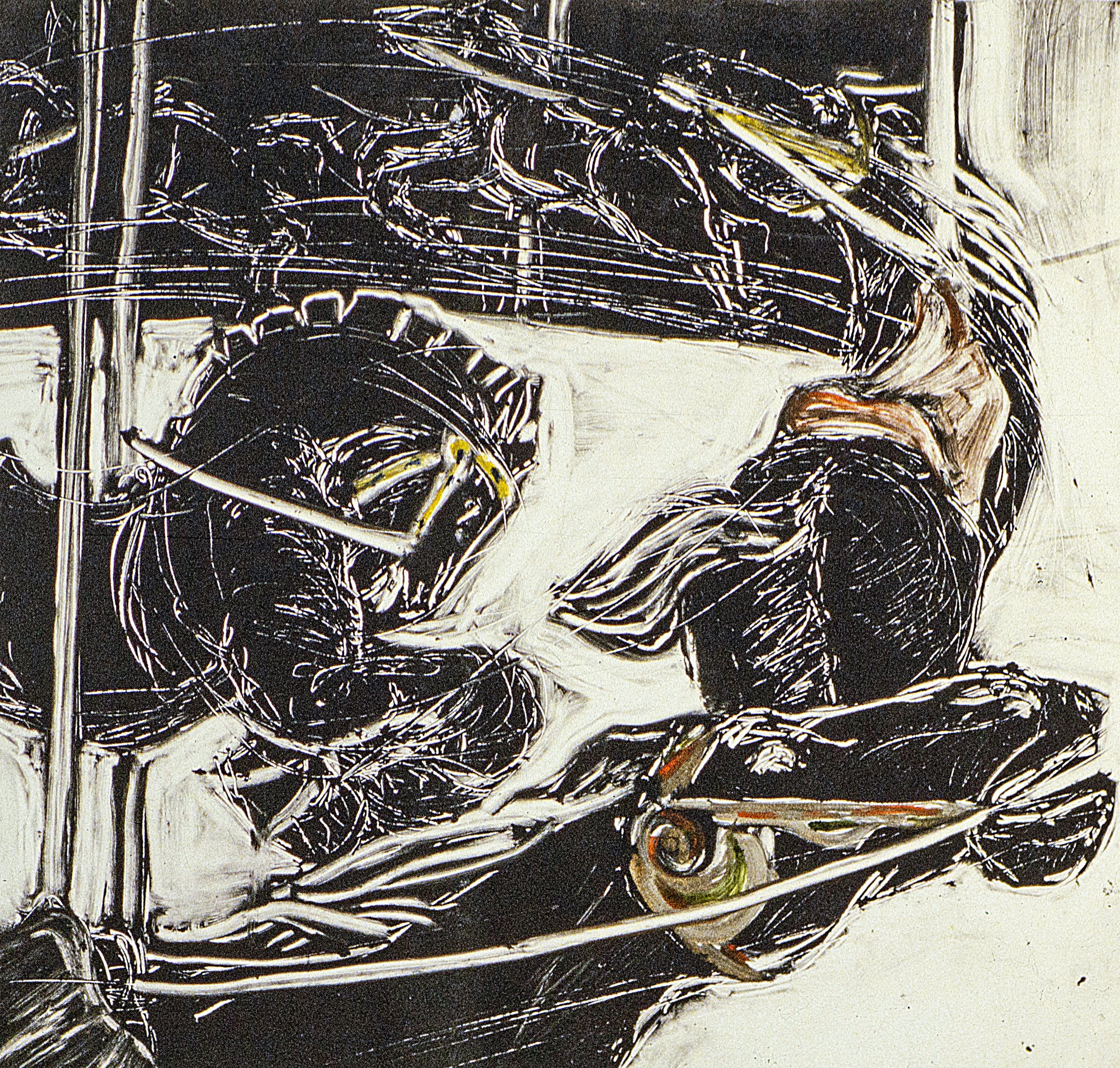  Breaking the Cycle 

 

 MEDIUM  : MONOPRINT

 

 DIMENSIONS  :  12" X 12"

 

 PRICE  : PRIVATE COLLECTION 
