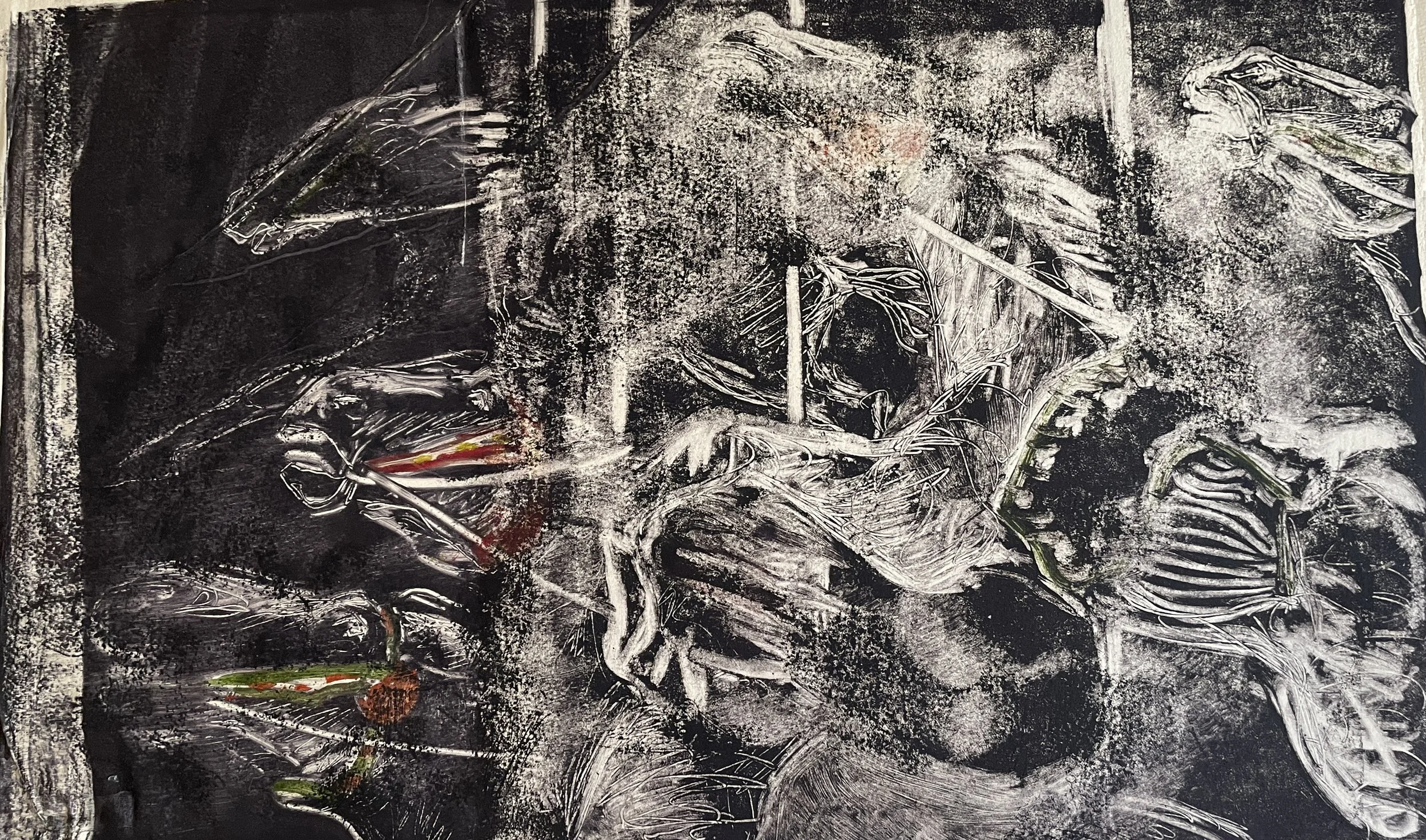  Carousel Race #1 

 

 MEDIUM  : Monoprint

 

 DIMENSIONS  :  12" x 20"

 

 PRICE  : $275