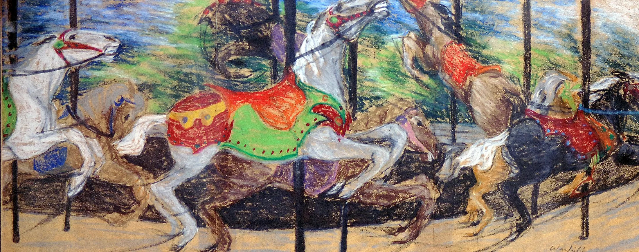  Kaleidoscope 

 

 MEDIUM  : Pastel On Sandpaper

 

 DIMENSIONS  : 12" X 24"

 

 PRICE  : PRIVATE COLLECTION