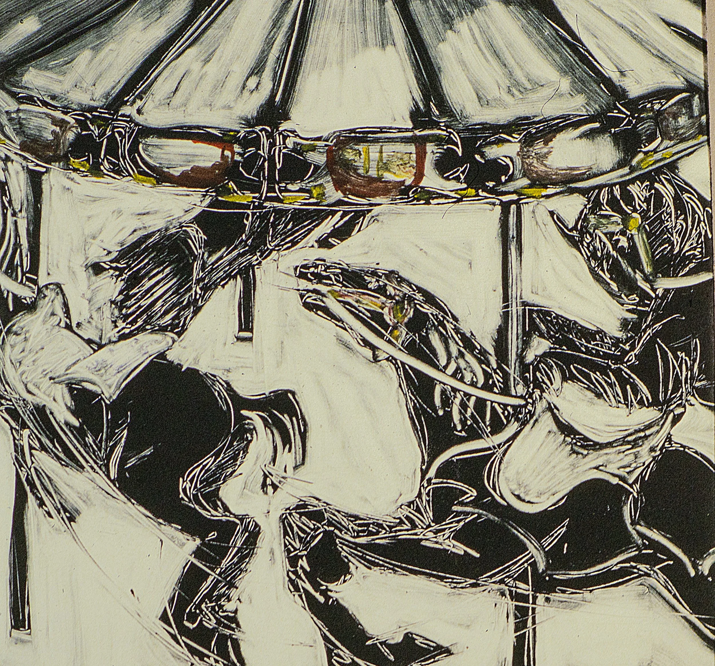  The Go-Round-& Round 

 

 MEDIUM  : Monoprint

 

 DIMENSIONS  :  12" X 12"

 

 PRICE  : PRIVATE COLLECTION 