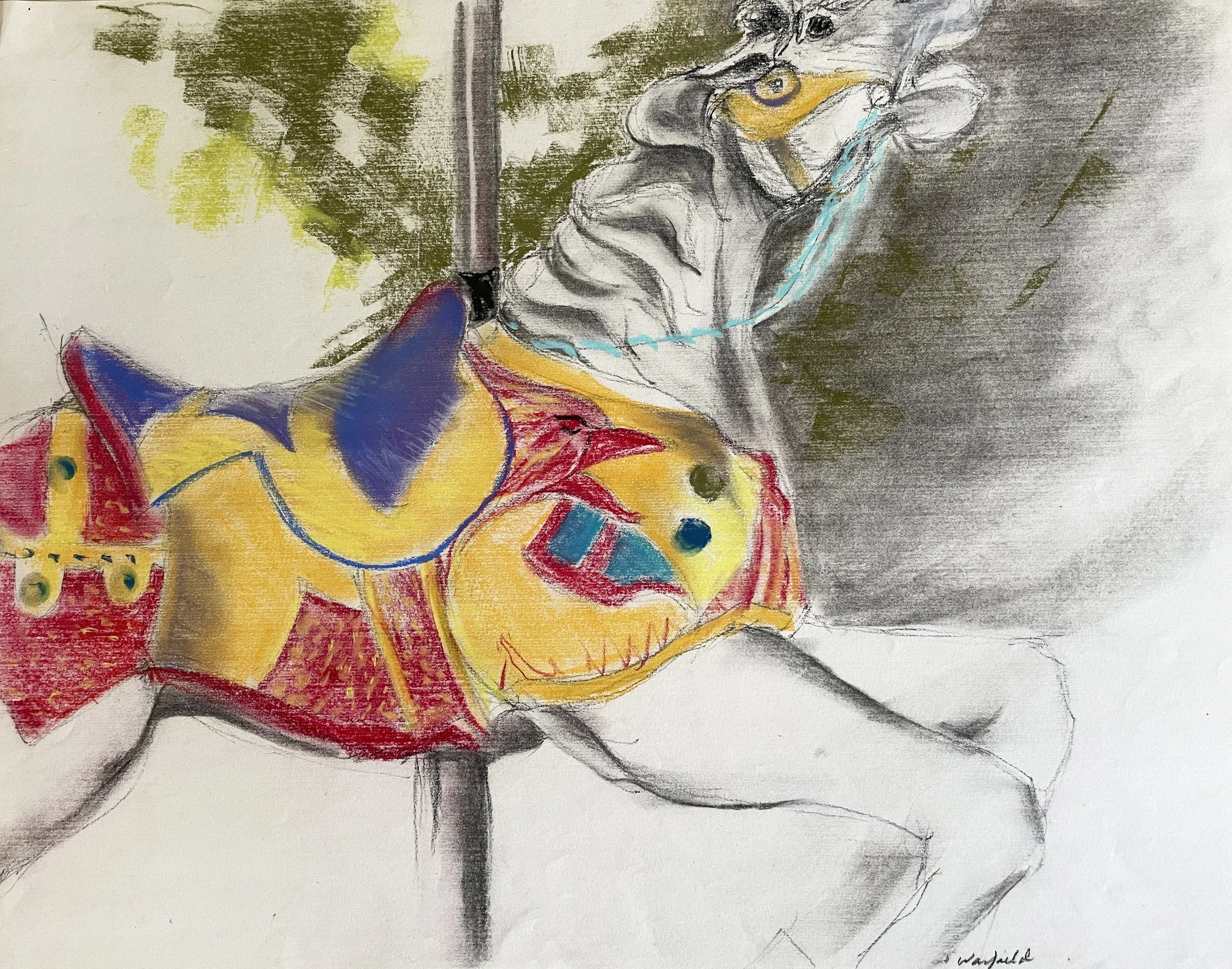  Carnival Horse 

 

 MEDIUM  : Pastel

 

 DIMENSIONS  : 17.5" x 22"

 

 PRICE  : $350