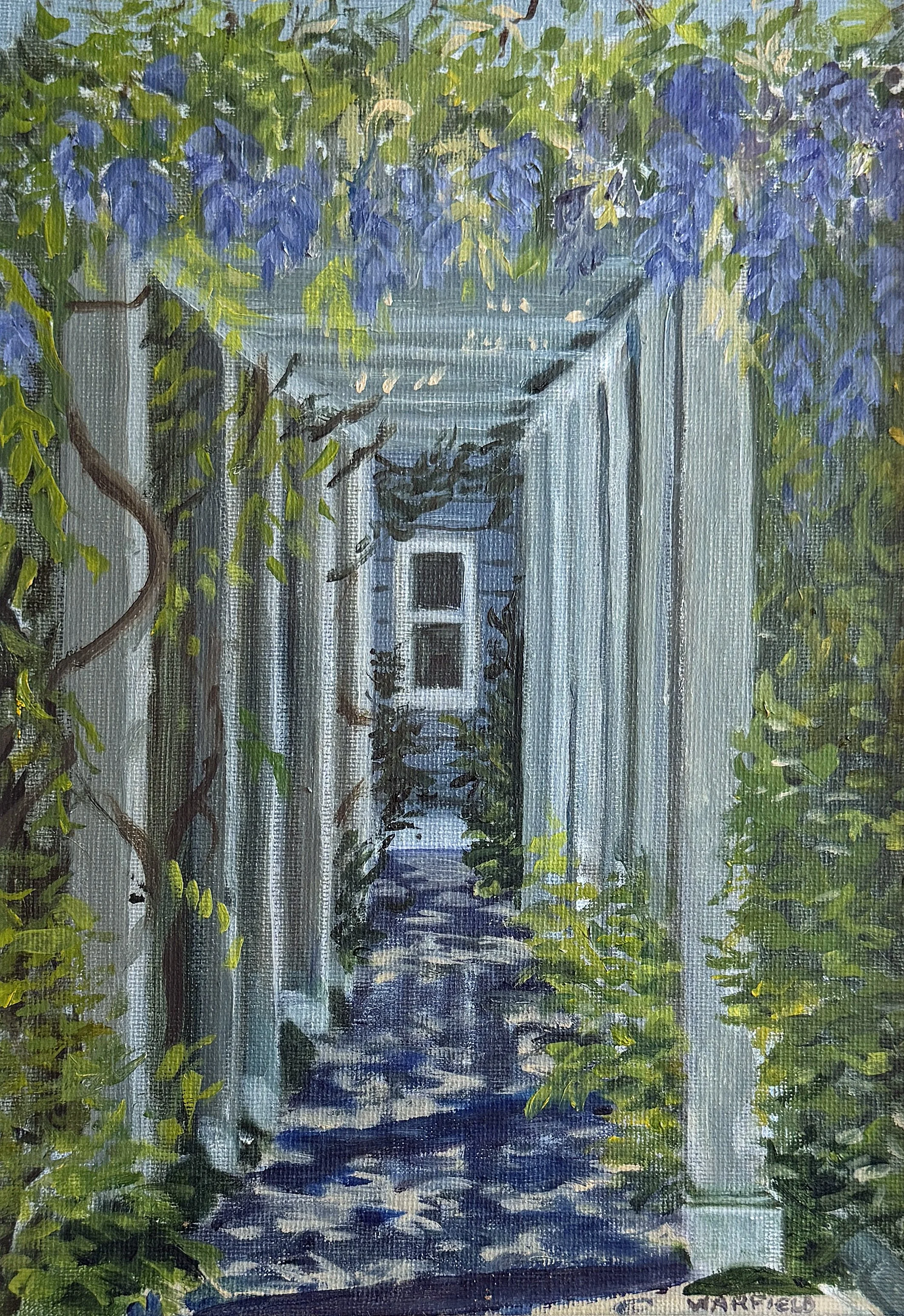  TOPIC  : France

 

 PAINTING  : Wisteria Portico, Cordes Du Ciel, France

 

 MEDIA  : Oil On Canvas

 

 SIZE  : 9" X 12"

 

 PRICE  : Private Collection
