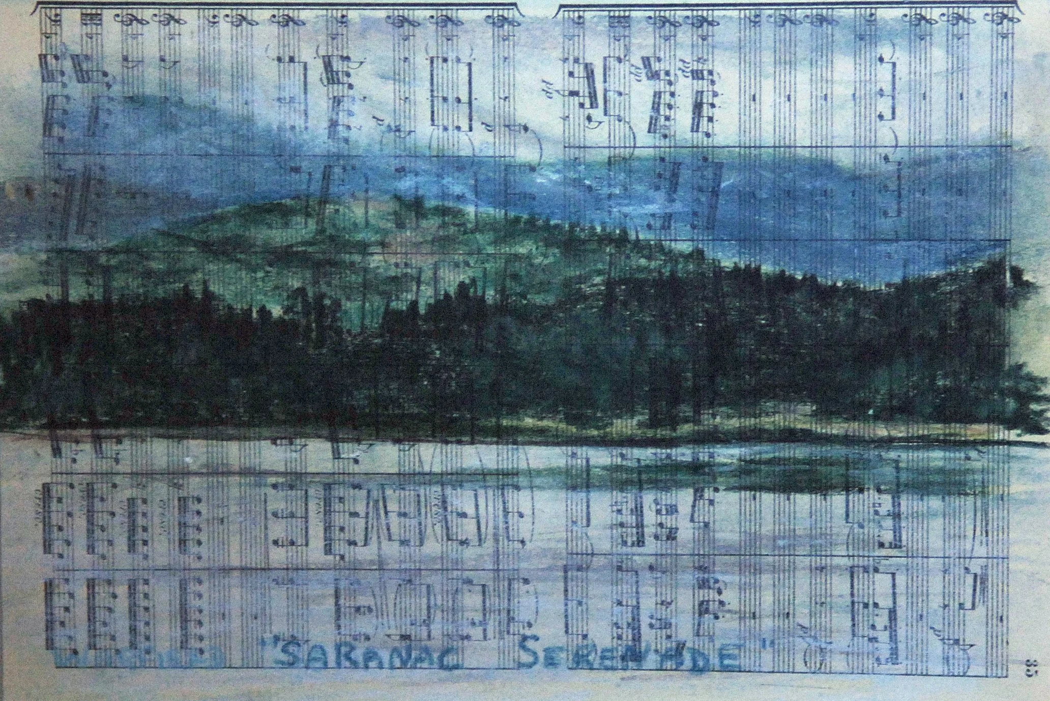  TOPIC  : New York

 

 PAINTING  : Saranac Serenade

 

 MEDIA  : Pastel On Music Sheet

 

 SIZE  : 9" X 12"

 

 PRICE  : Private Collection
