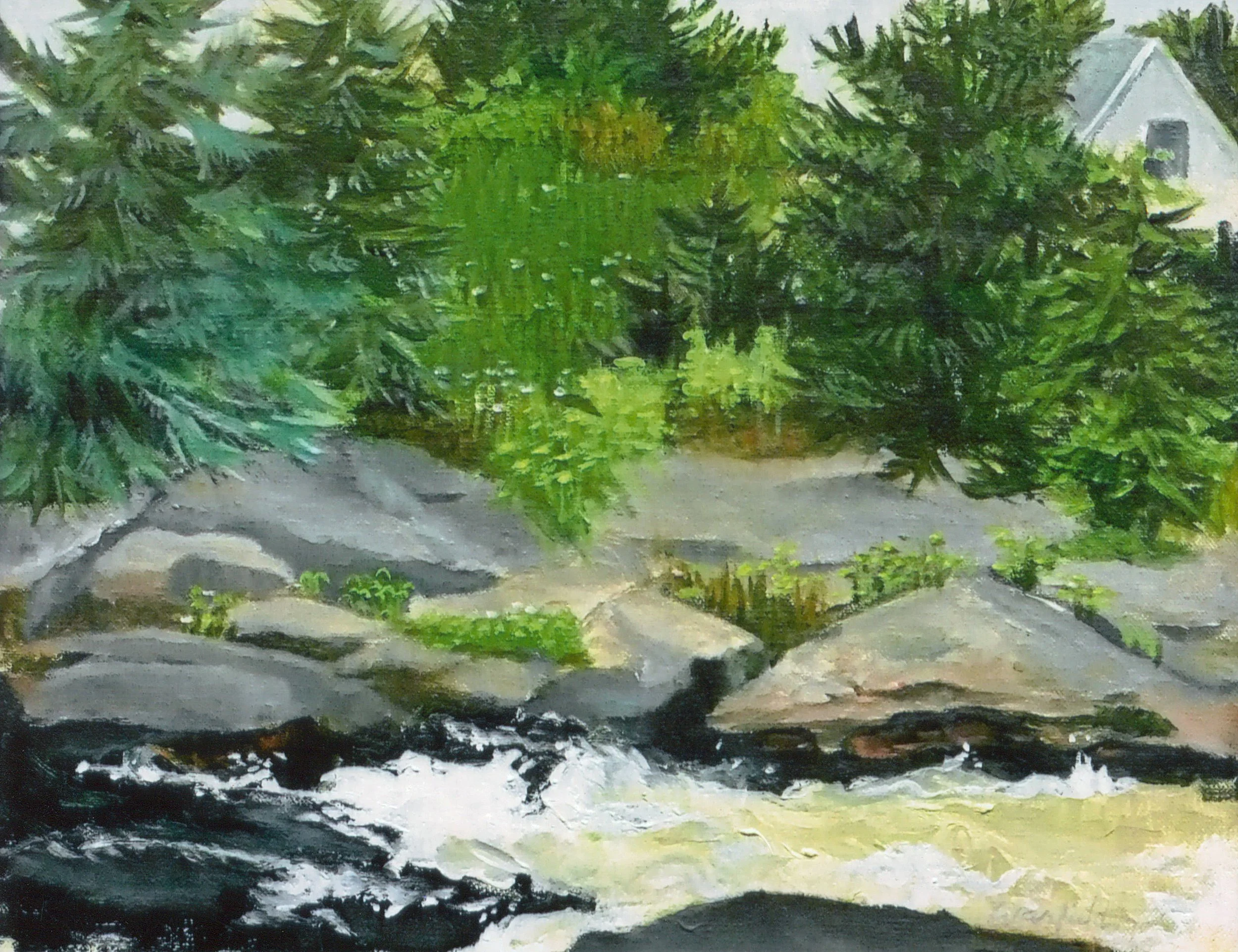  TOPIC  : Maine

 

 PAINTING  : Run River Run, Pemaquid, Maine

 

 MEDIA  : Oil On Canvas

 

 SIZE  : 12" X 16"

 

 PRICE  : $950
