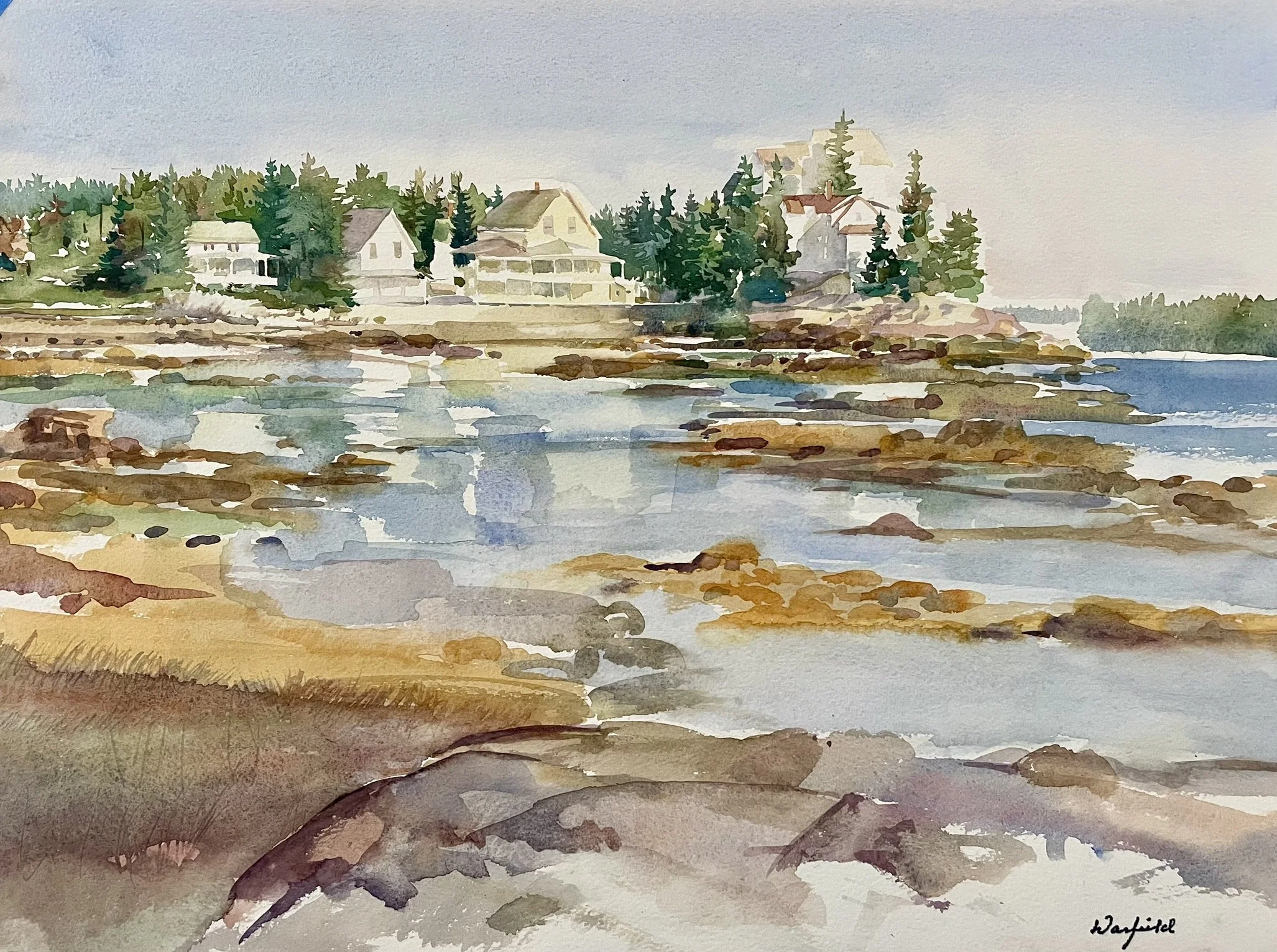  TOPIC  : Maine

 

 PAINTING  : Christmas Cove, Maine

 

 MEDIA  : Watercolor

 

 SIZE  : 15" X 20"

 

 PRICE  : $1,500
