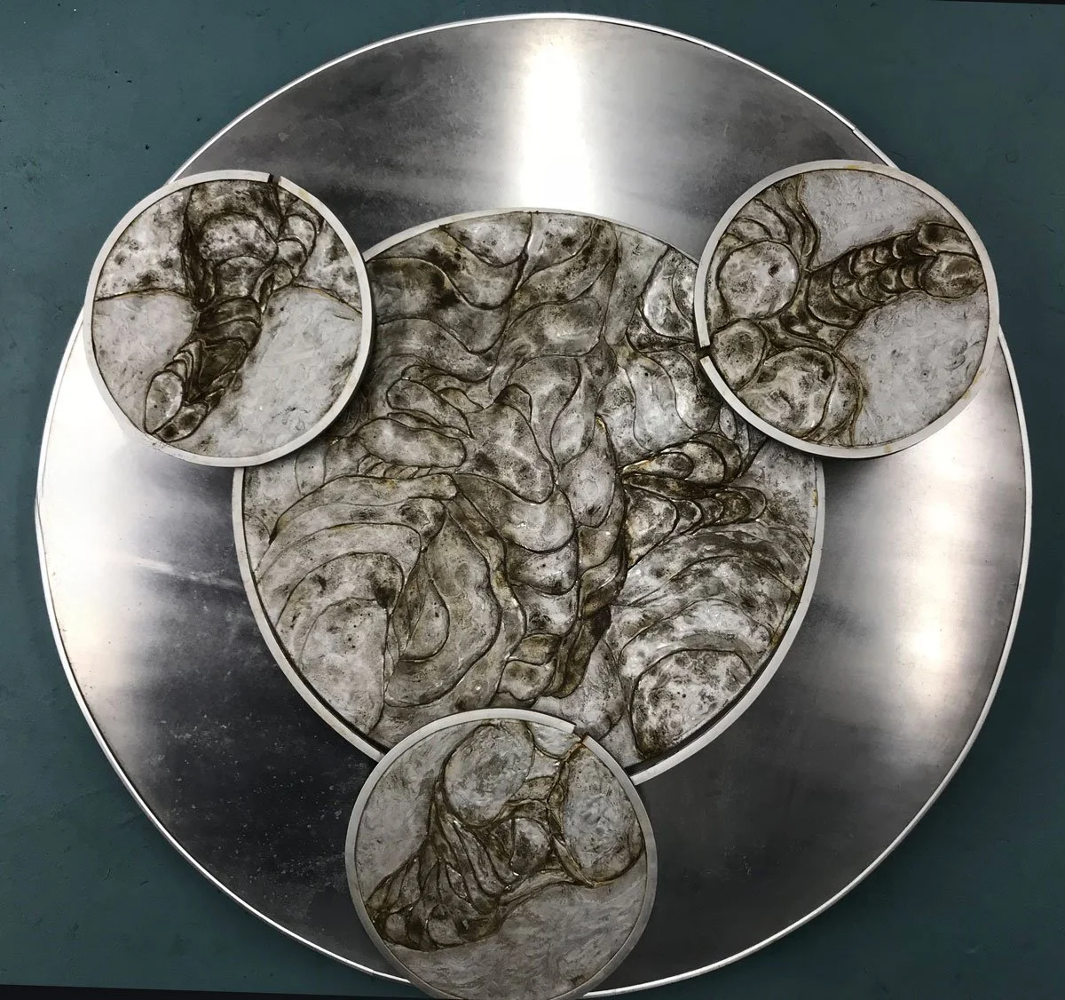  Wheel Of Life 

 

 MEDIA  : Mylar

 

 SIZE  : 40" D
 

 PRICE  : PRIVATE COLLECTION