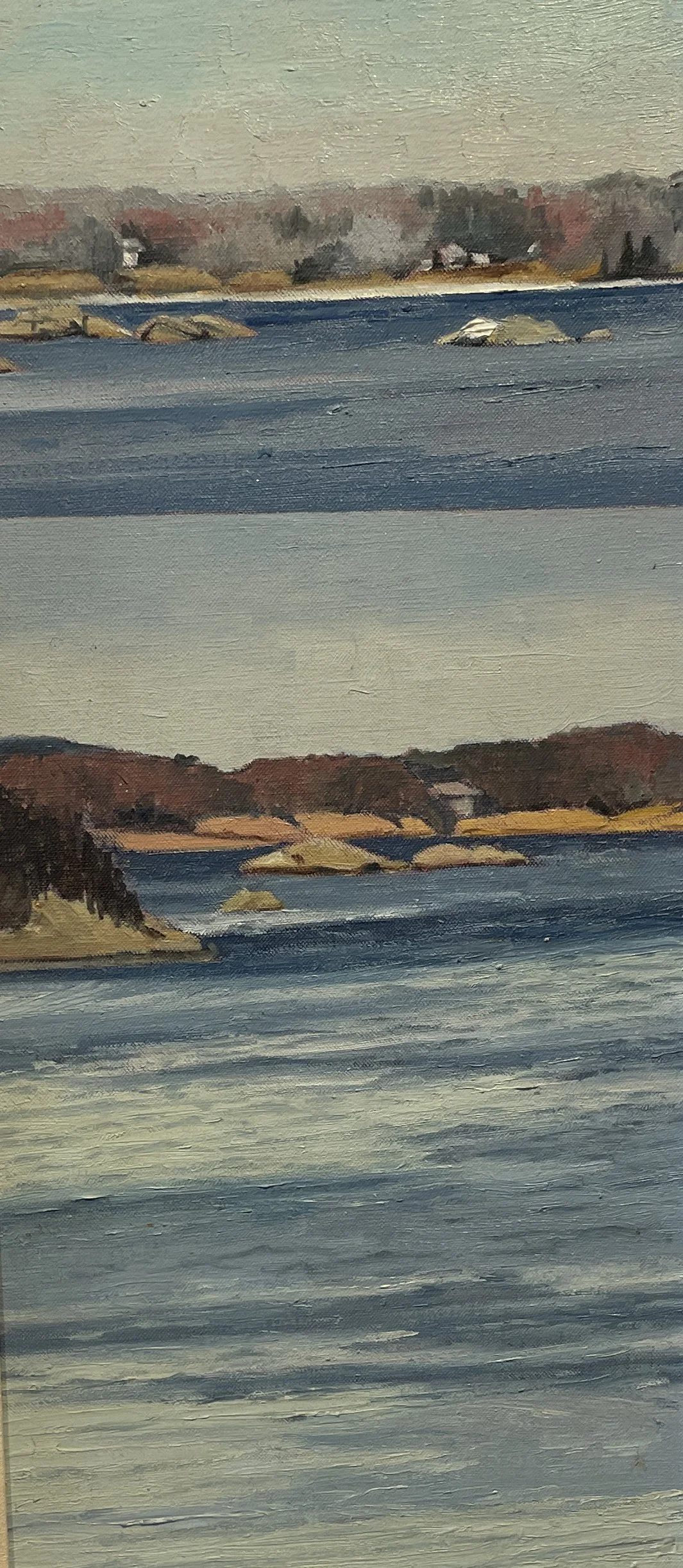  TOPIC  : Shelter Harbor, RI

 

 PAINTING  : Across Quonnie Pond In Fall, Quonochontaug Pond, Westerly, Ri

 

 MEDIA  : Oil On Canvas

 

 SIZE  : 22" X 10"

 

 PRICE  : $1,800
