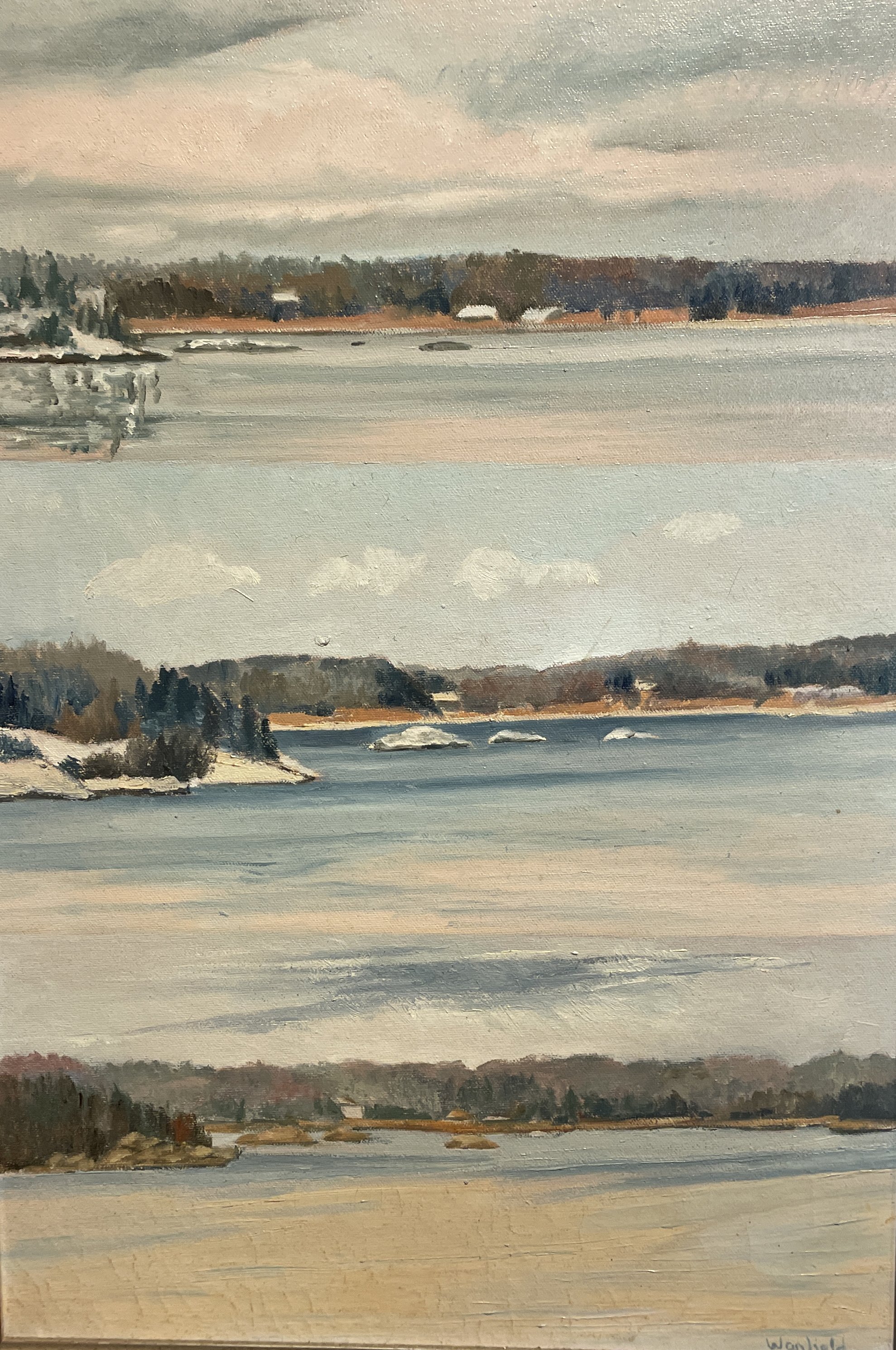  TOPIC  : Shelter Harbor, RI

 

 PAINTING  : Across Quonnie Pond On A Winter Afternoon, Quonochontaug Pond, Westerly, Ri

 

 MEDIA  : Oil On Canvas

 

 SIZE  : 25 ½" X 18"

 

 PRICE  : Private Collection
