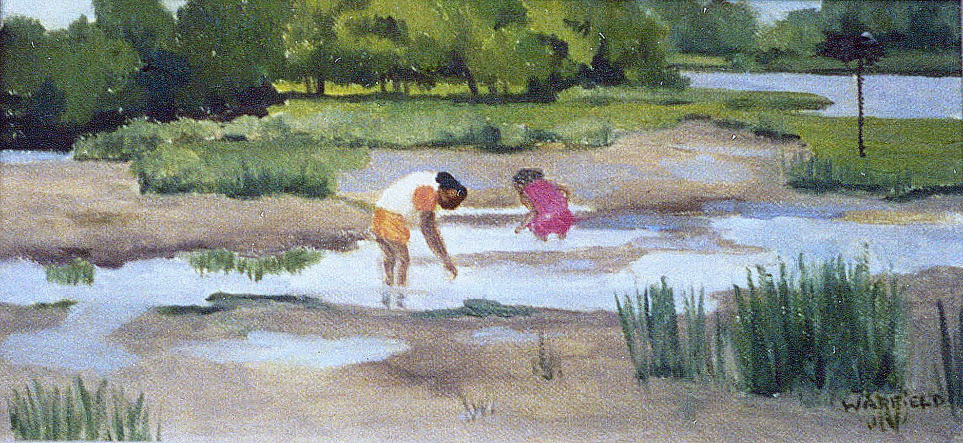  TOPIC  : Connecticut

 

 PAINTING  : Volunteers Planting Sea Grass, St. Mary’s By The Sea, Bridgeport, Ct

 

 MEDIA  : Oil

 

 SIZE  : 10" X 16"

 

 PRICE  : Private Collection
