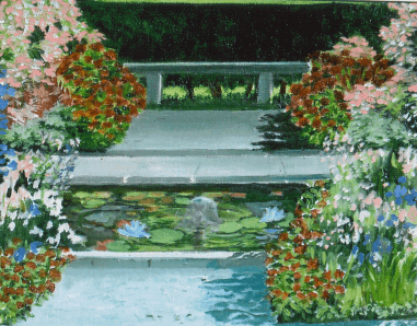  TOPIC  : Rhode Island

 

 PAINTING  : Water Lilies At Harbour Court, The New York Yacht Club, Newport, Ri

 

 MEDIA  : Oil On Canvas

 

 SIZE  : 10" X 12"

 

 PRICE  : $550
