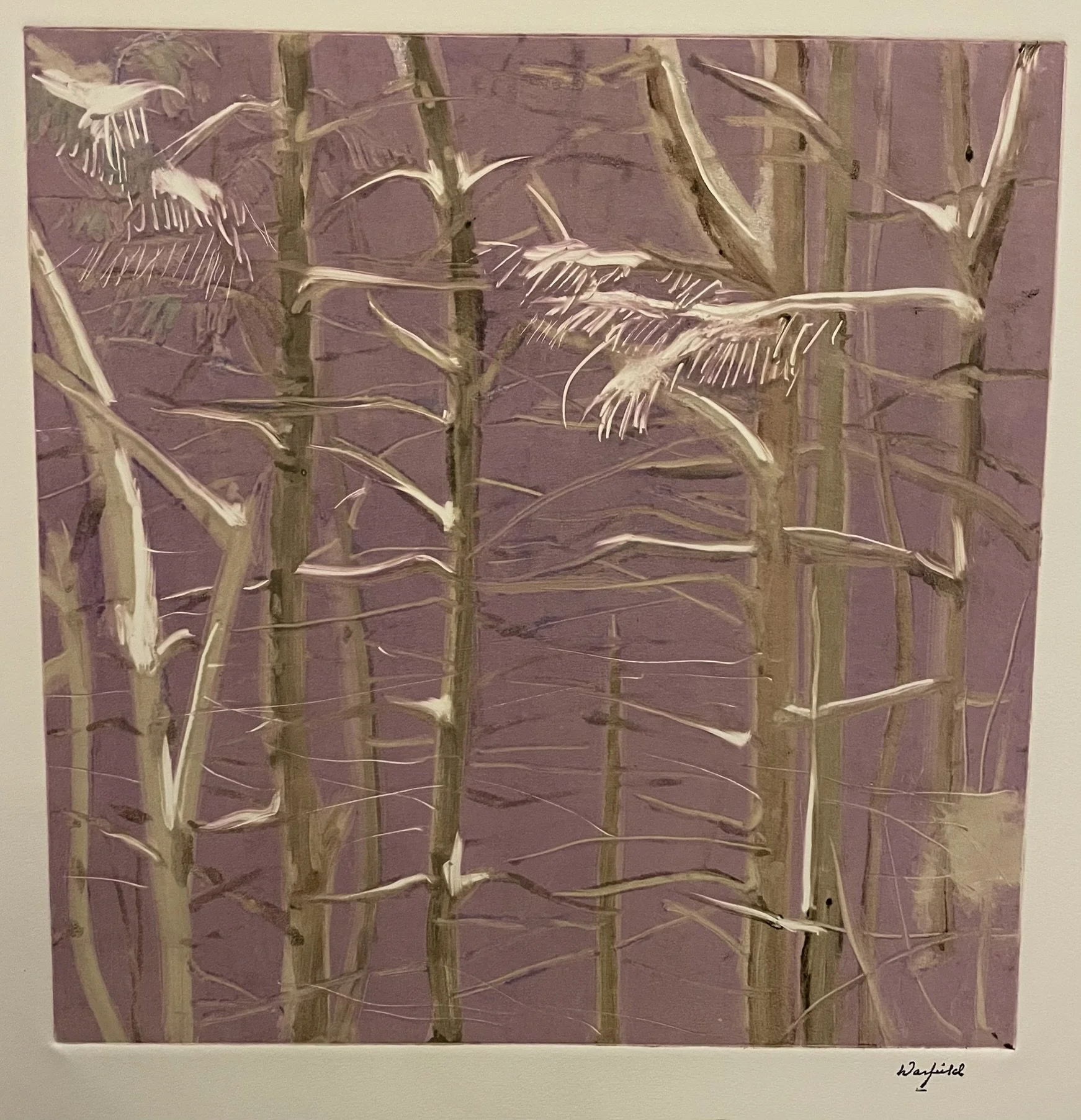  TOPIC  : Bamboo

 

 PAINTING  : Bamboo Lavender

 

 MEDIA  : Monoprint

 

 SIZE  : 18" X 18"

 

 PRICE  : $750
