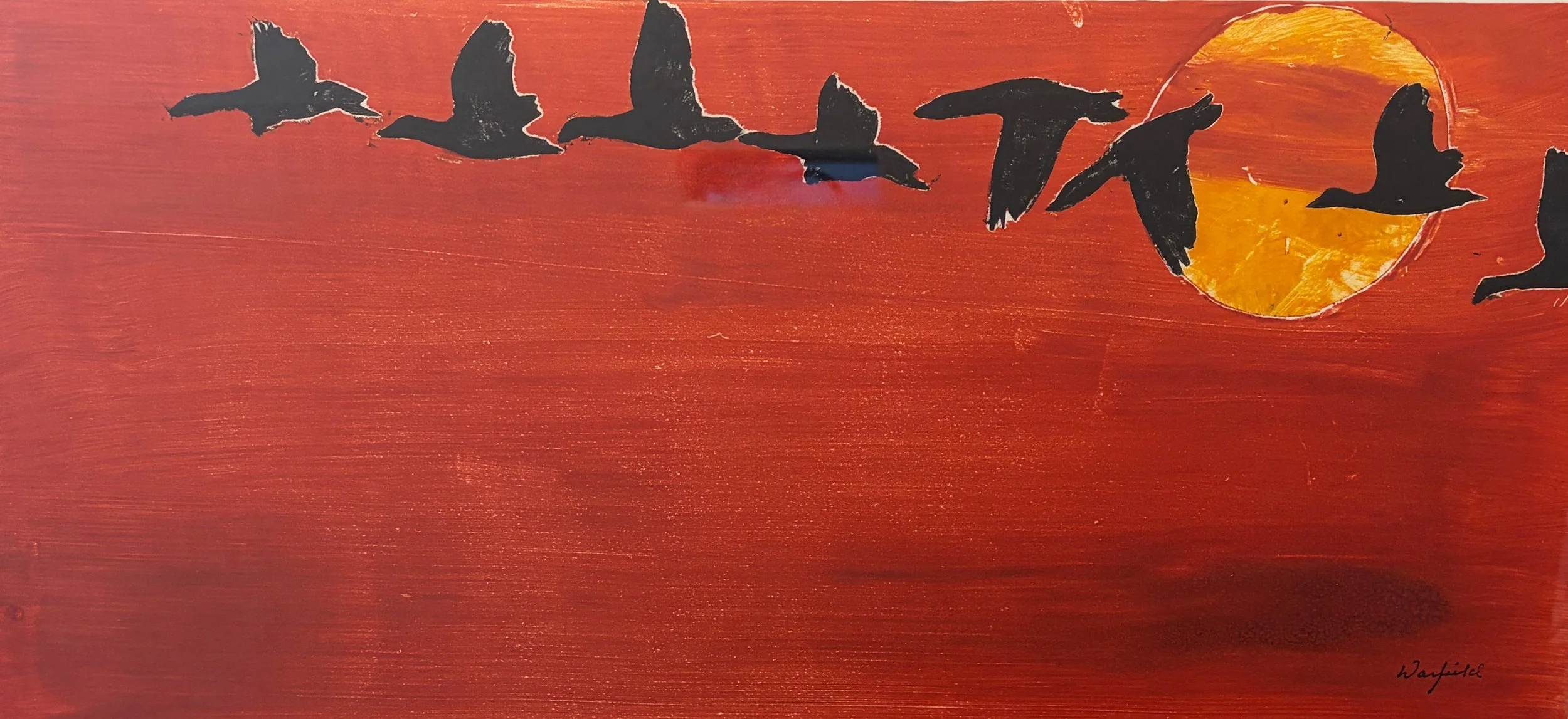  SUNRISE FLIGHT
  

 

 MEDIA  : MONOPRINT

 

 SIZE  :  10" X 12”
 

 PRICE  : $ 750 