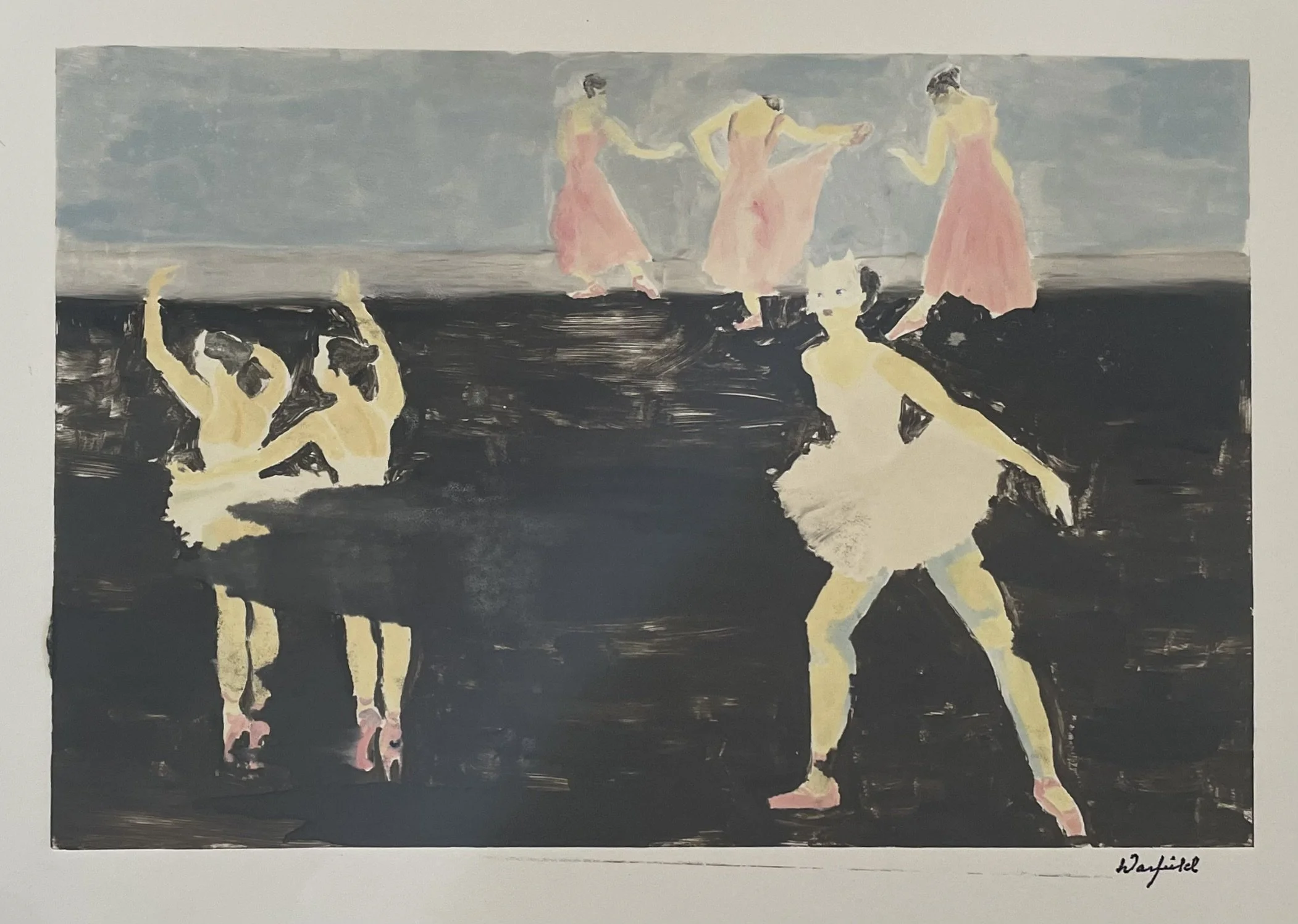  Masked Ballet#1
 
 
 MEDIA  : Monoprint
 
 SIZE  : 12" X 18"
 
 PRICE  : $ 200