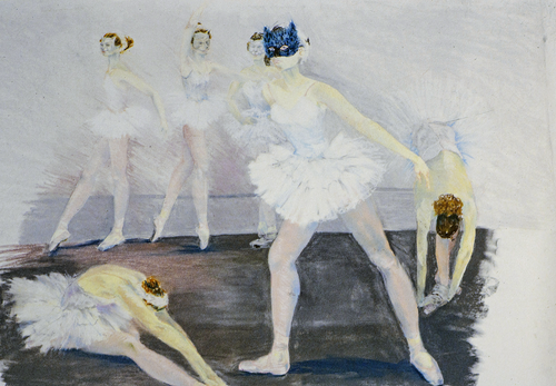  MASKED BALLET 
 

 PRICE  : PRIVATE COLLECTION
 

 SIZE  : 26" X 40"
 

 MEDIA  : PASTEL
