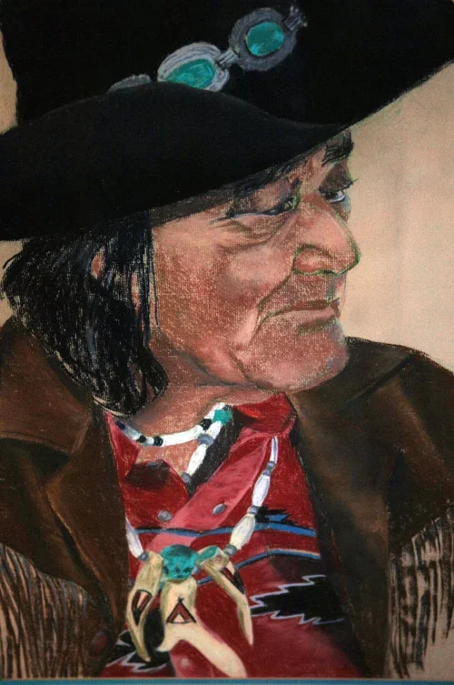  Portrait of Narragansett Chief Silent Deer, Russell Spears, 1990

 

 MEDIA  : OIL

 

 SIZE  :  24” X 18”

 

 PRICE  : Collection of the Spears Family