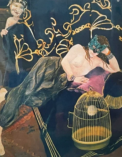  PRISONER OF LOVE 
 

 PRICE  : PRIVATE COLLECTION
 

 SIZE  : 55" X 65"
 

 MEDIA  : OIL