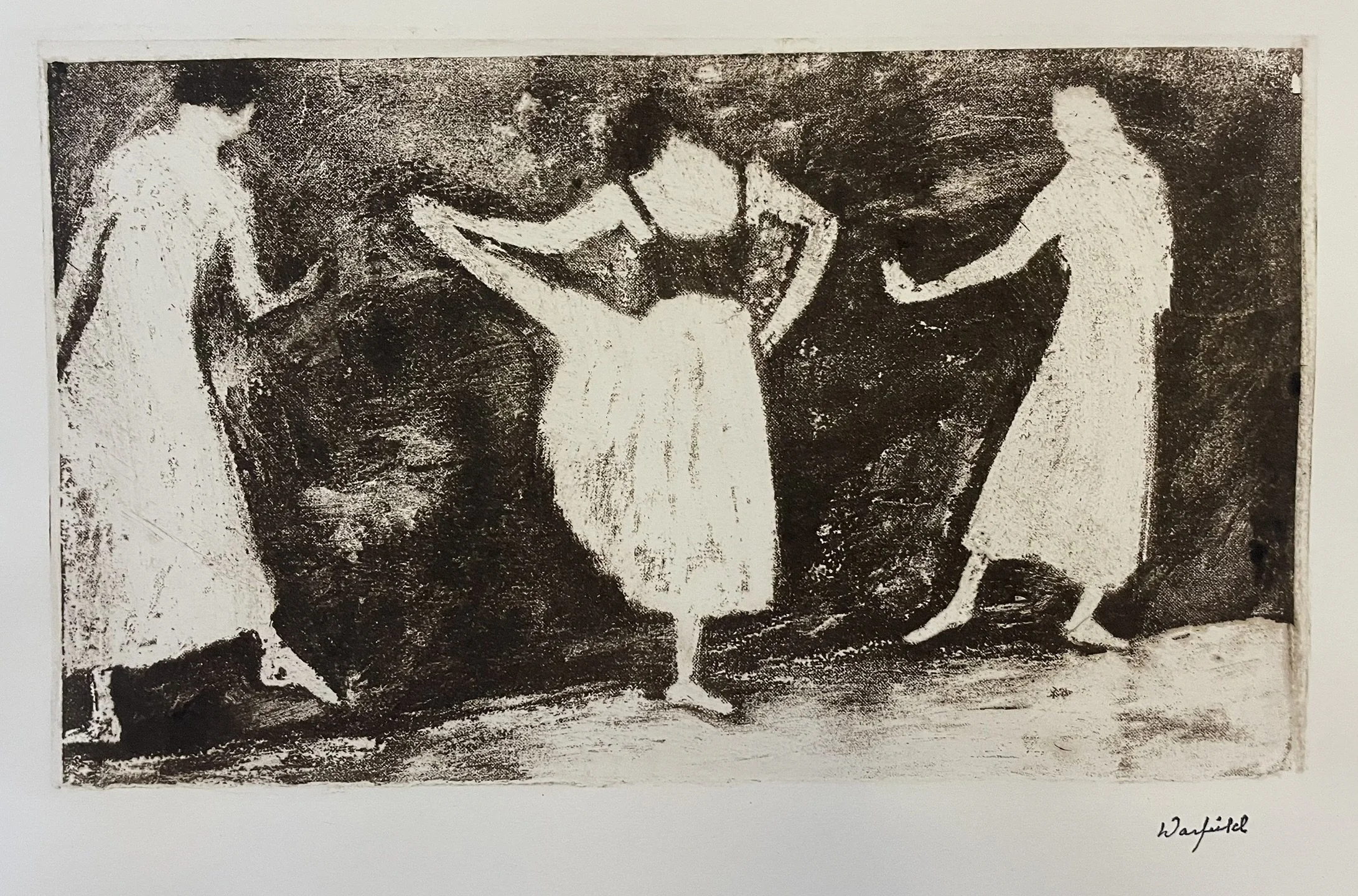  Ballerinas At The Bar #2
 
 
 MEDIA  : Monoprint
 
 SIZE  : 10" X 16.5"
 
 PRICE  : $ 350