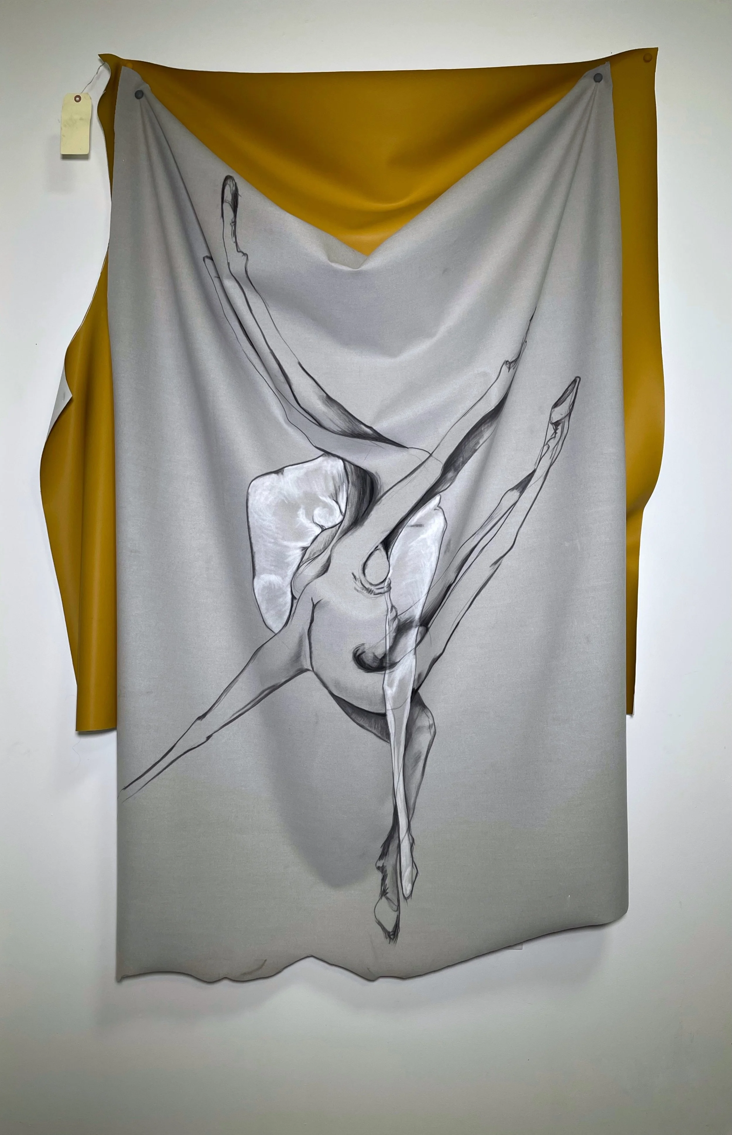  Gentle Drop in Grey and Gold  
Charcoal 
72" x 48" x 6"