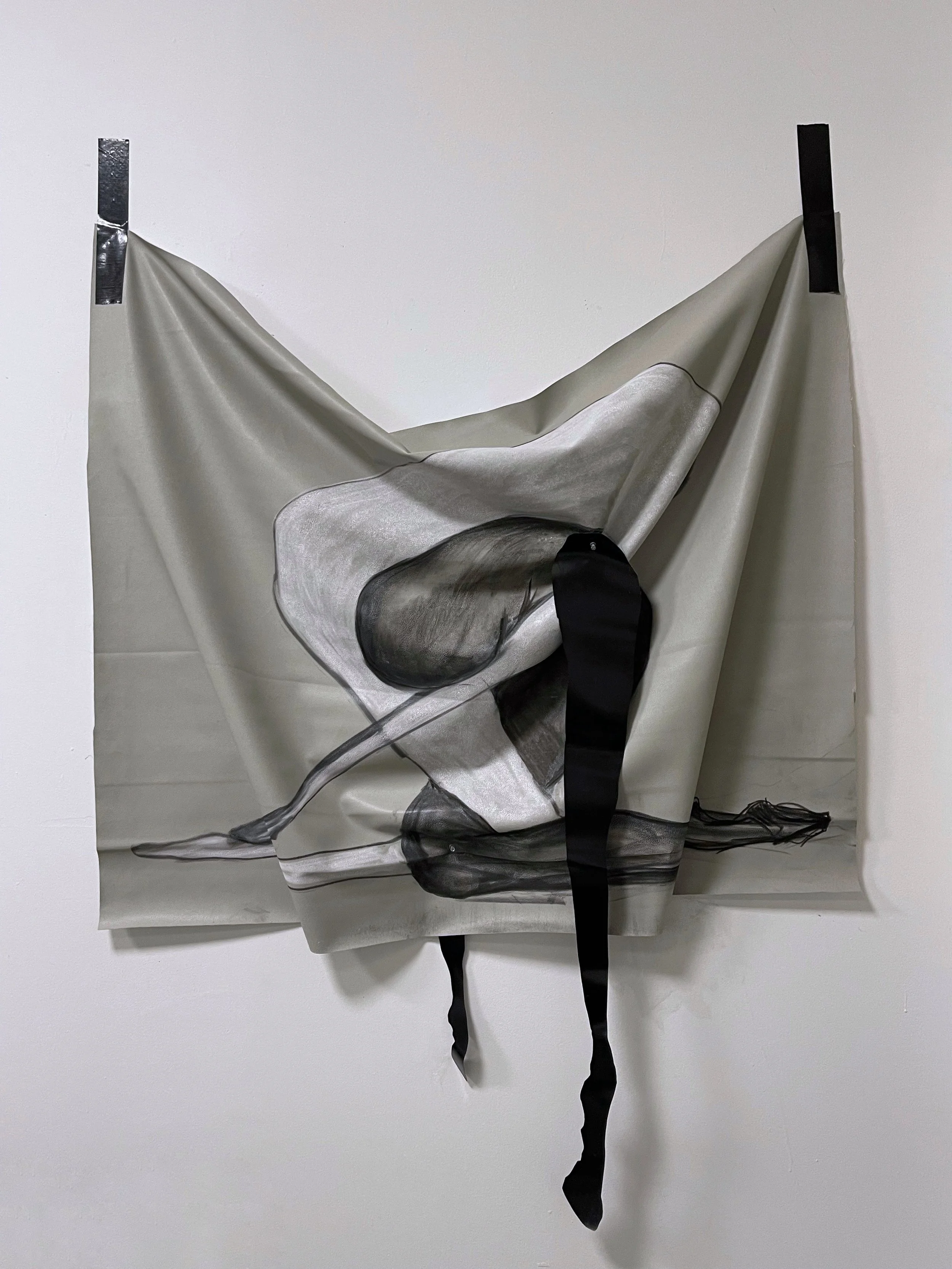  Gentle Drop in Grey  
Charcoal 
48" x 60" x 4"