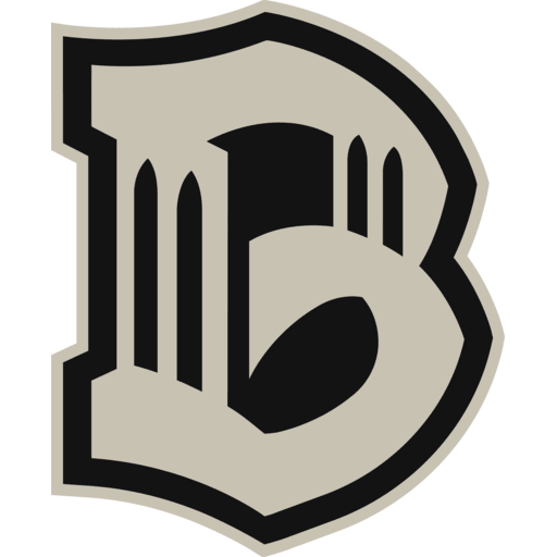 A stylized letter 'B' with black and light gray coloring.