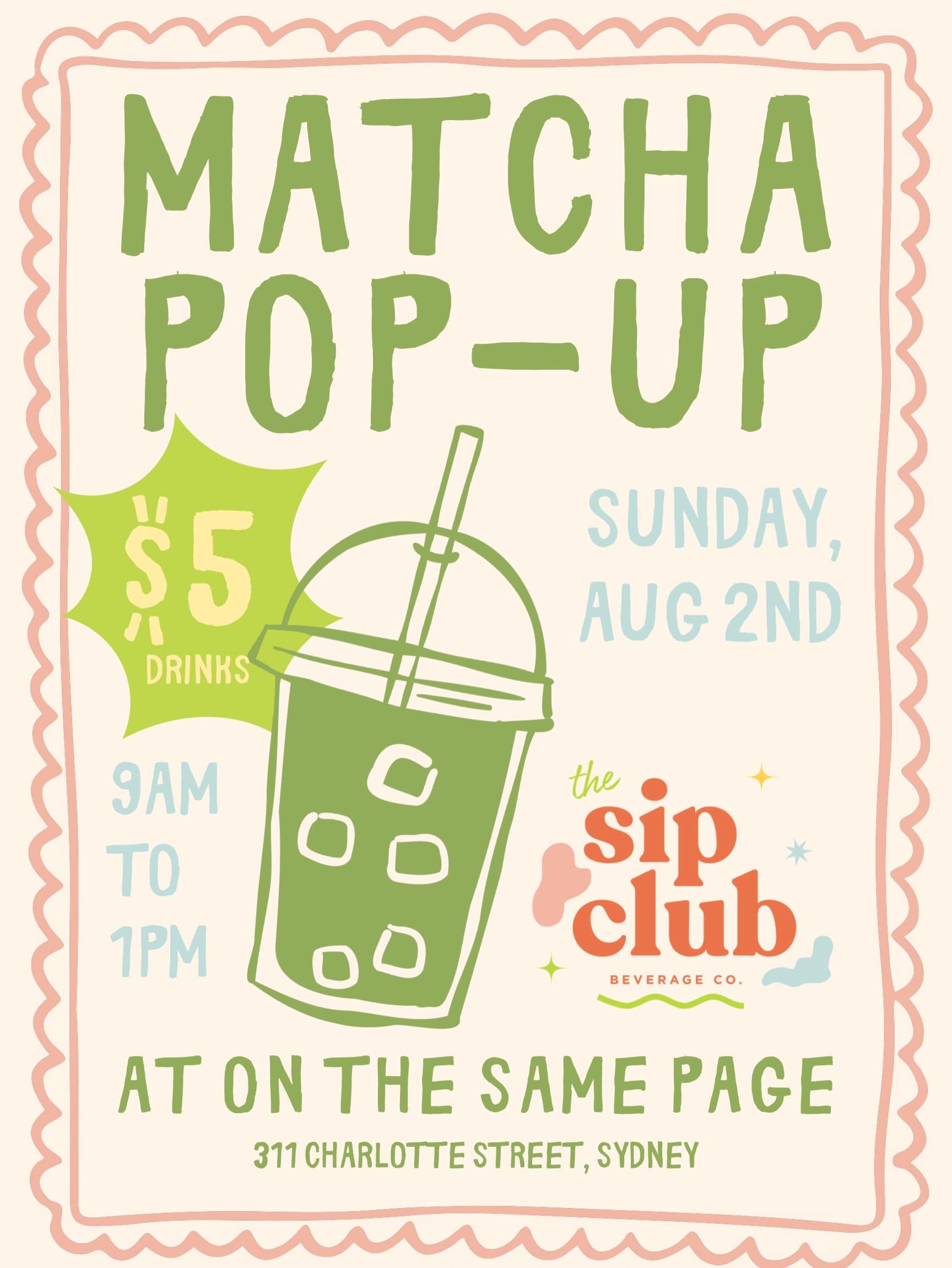 ✨ ALL DRINKS ARE $5 TOMORROW! ✨

Come grab a matcha, cold brew, chai, or whatever drink your heart desires 💚

I&rsquo;ll be set up at On the Same Page Books from 9 AM&ndash;1 PM, and I&rsquo;d love to see you there!

For real though&hellip; I have *
