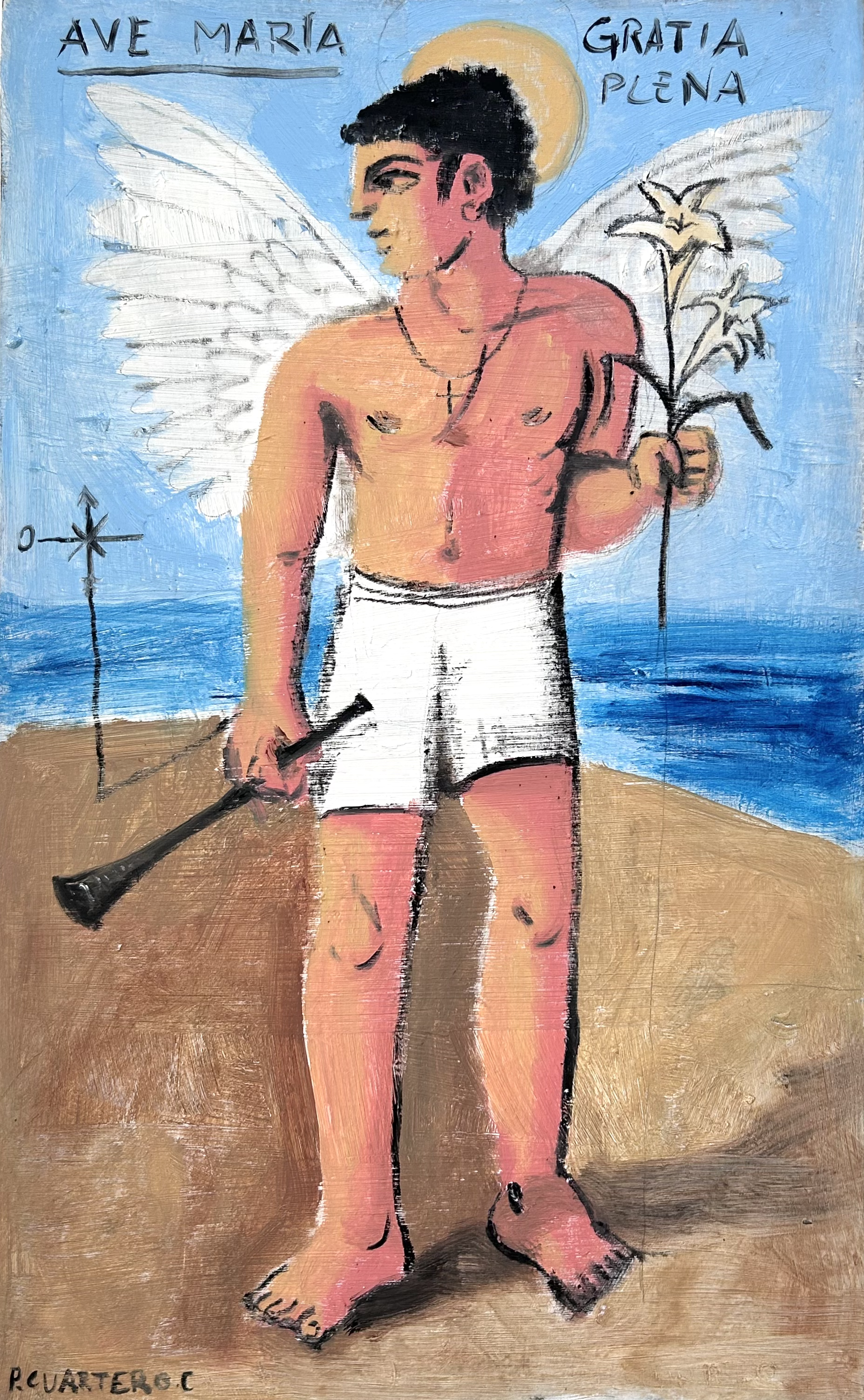 Arcángel Gabriel. Oil and graphite on board. 30x49cm.
2026