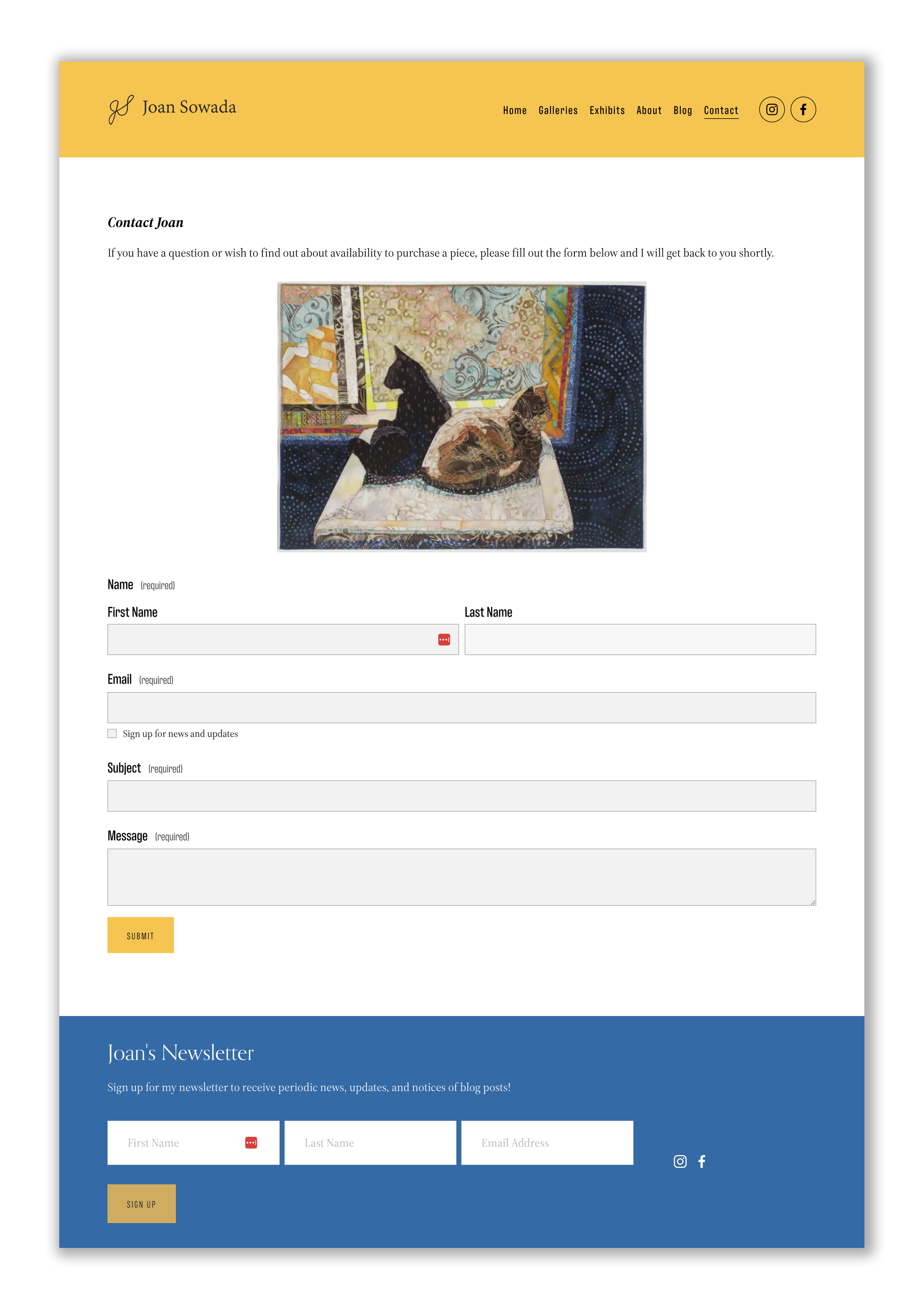 joan sowada quilter contact form