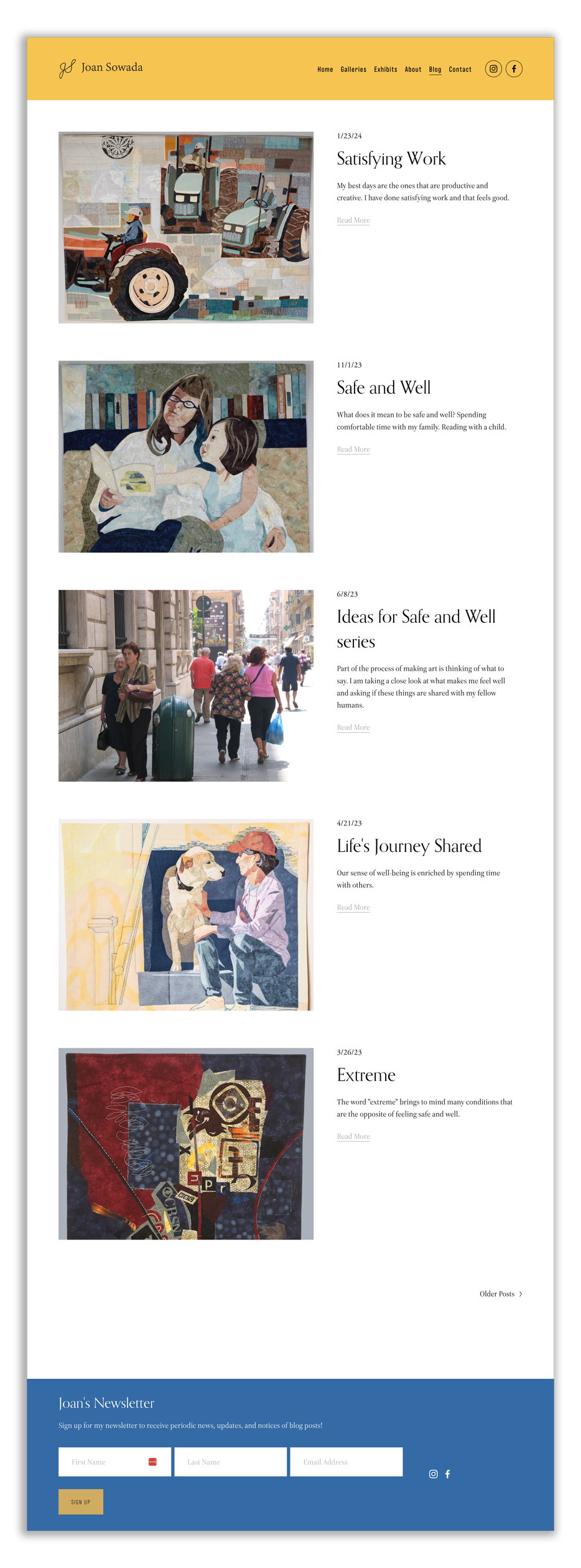 joan sowada blog entries