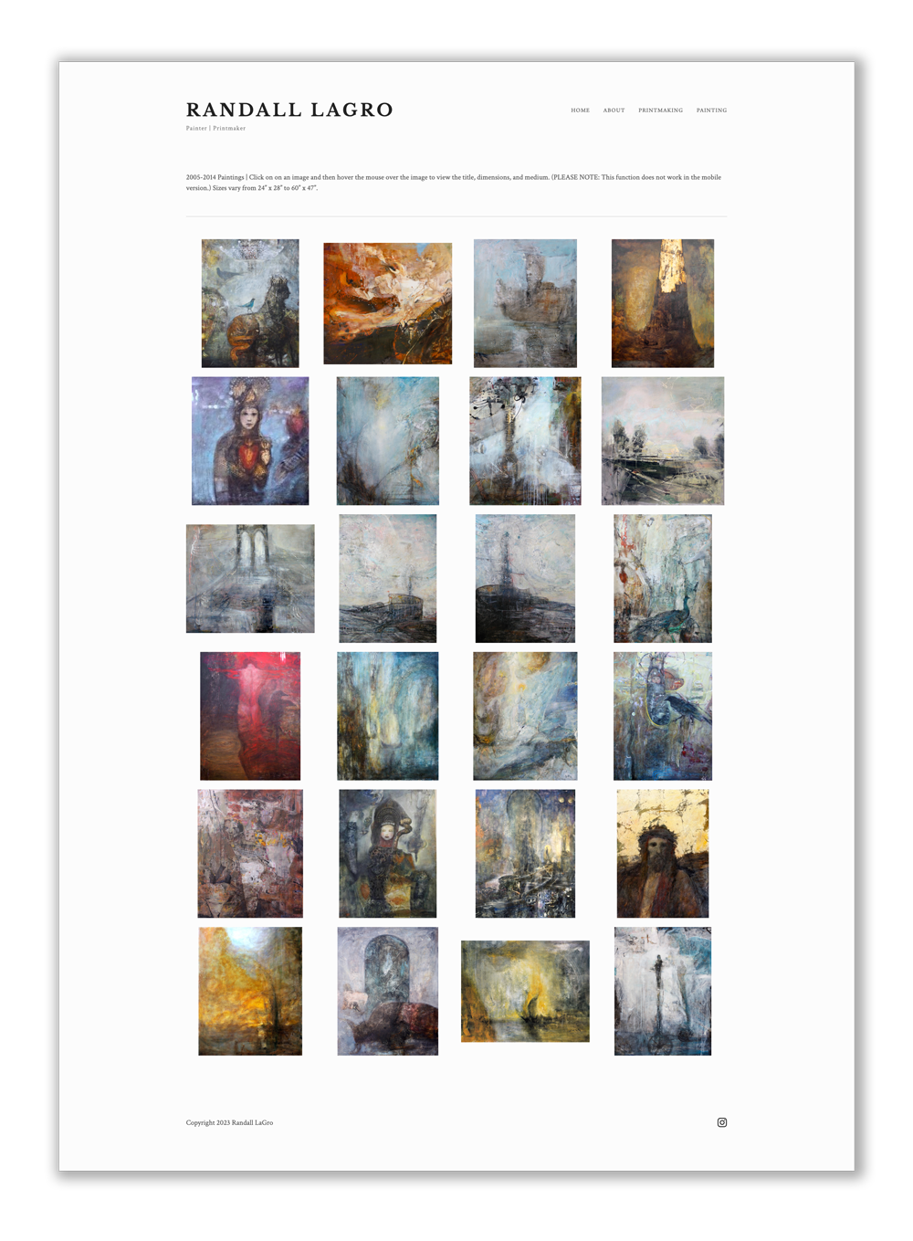 2015 gallery of paintings of northern new mexican artist randy lagro