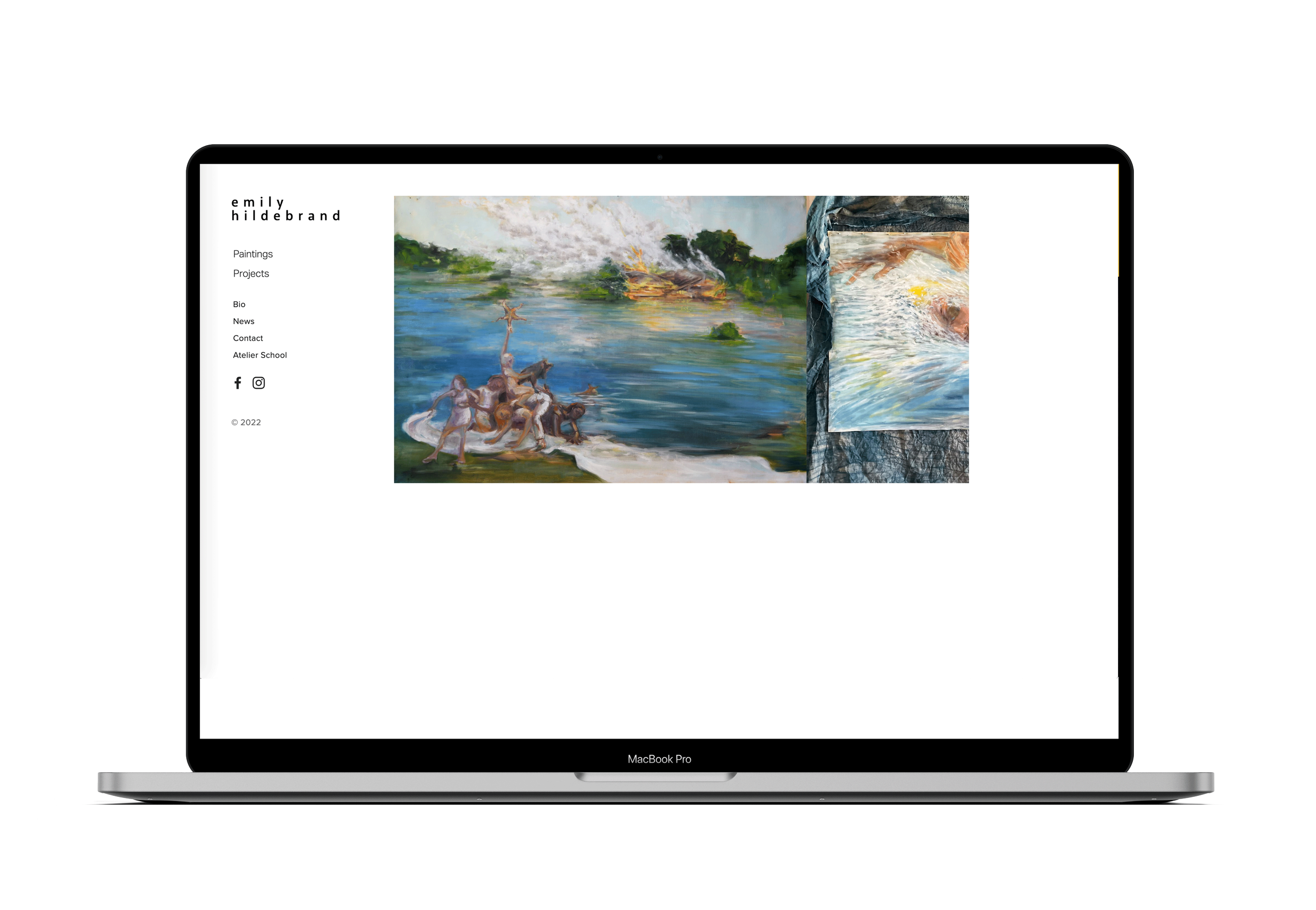 lap photo of emily hildebrand artist website