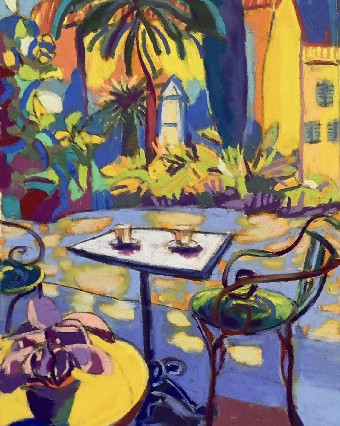 SOLD - Café des sports, pastel
