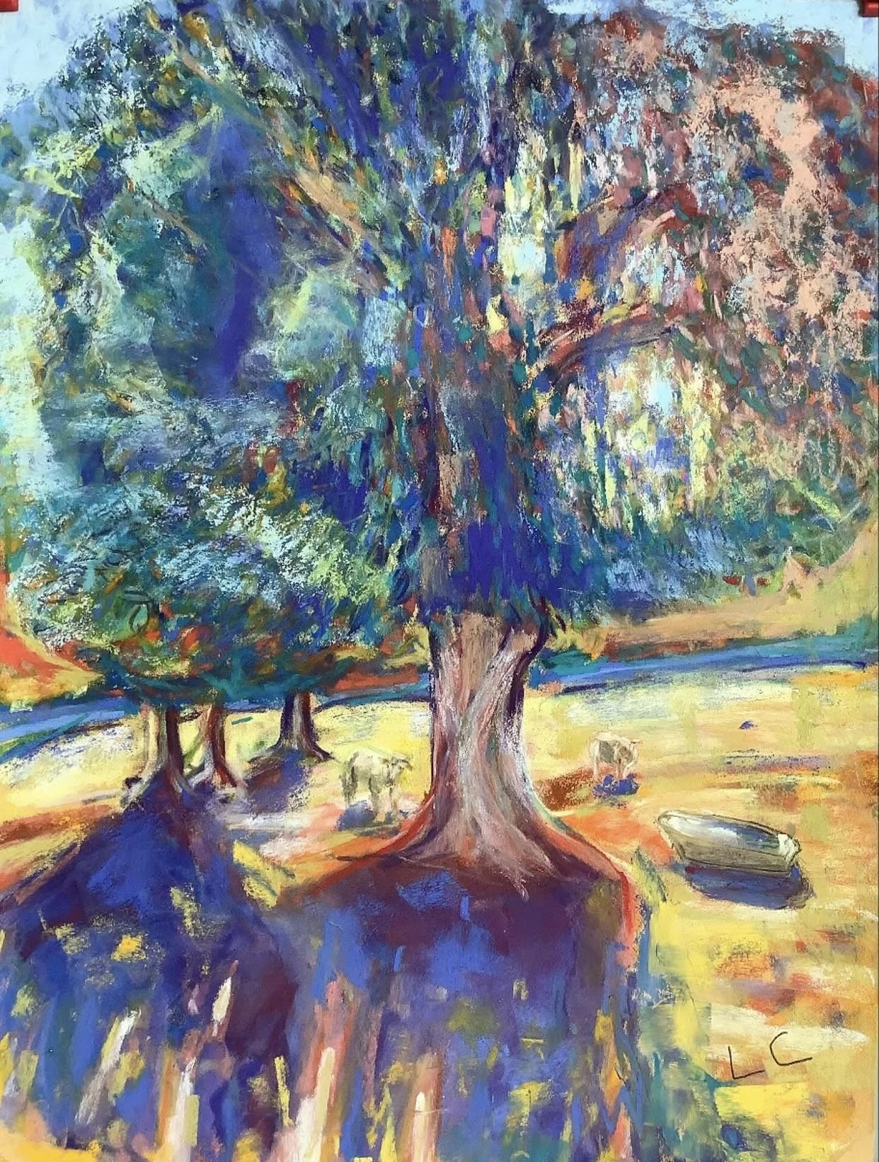 L'olivier - Pastel on pastelmat