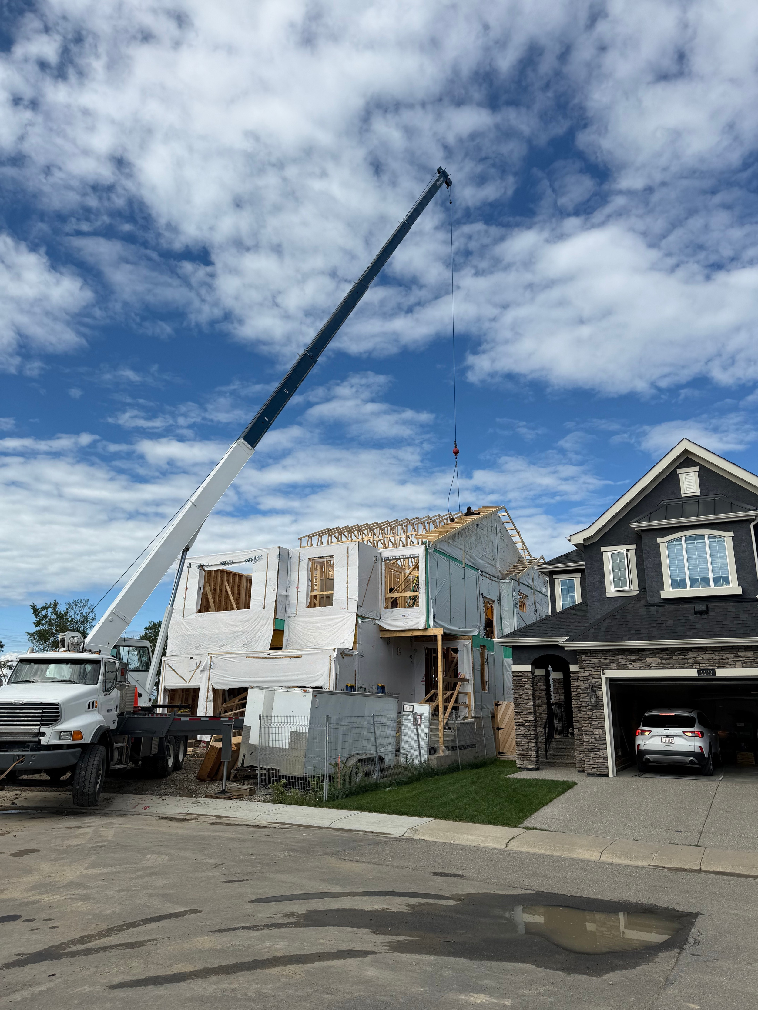 Single family home custom framing project in british columbia