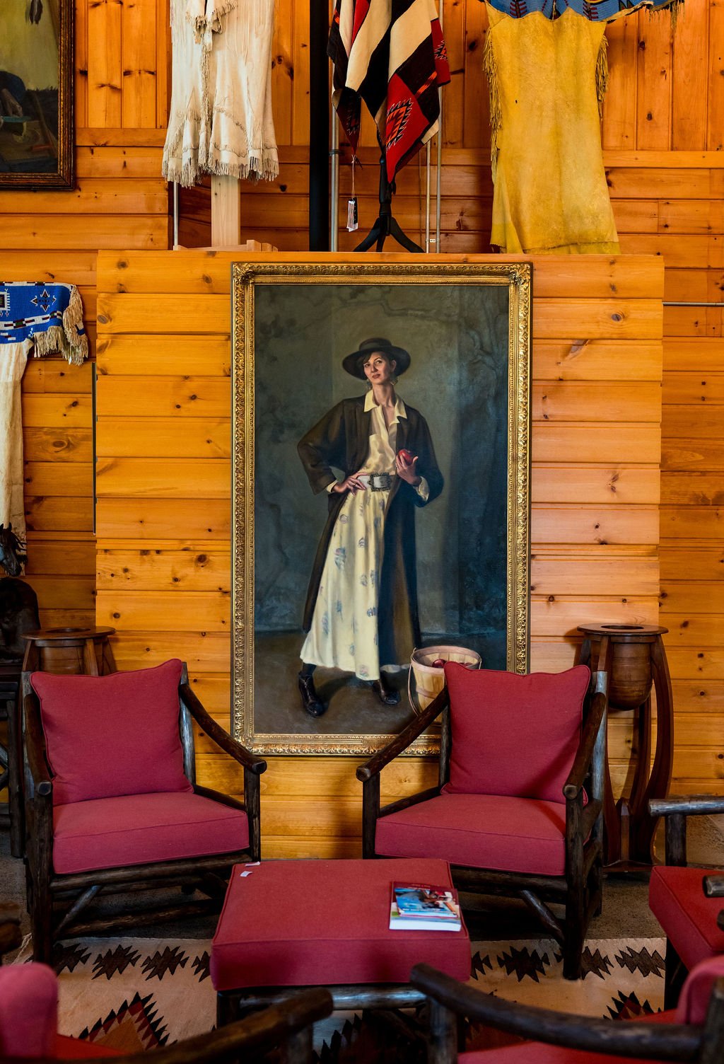 Original artwork on the walls of The Hangar at The Retreat on Lake Pend Oreille