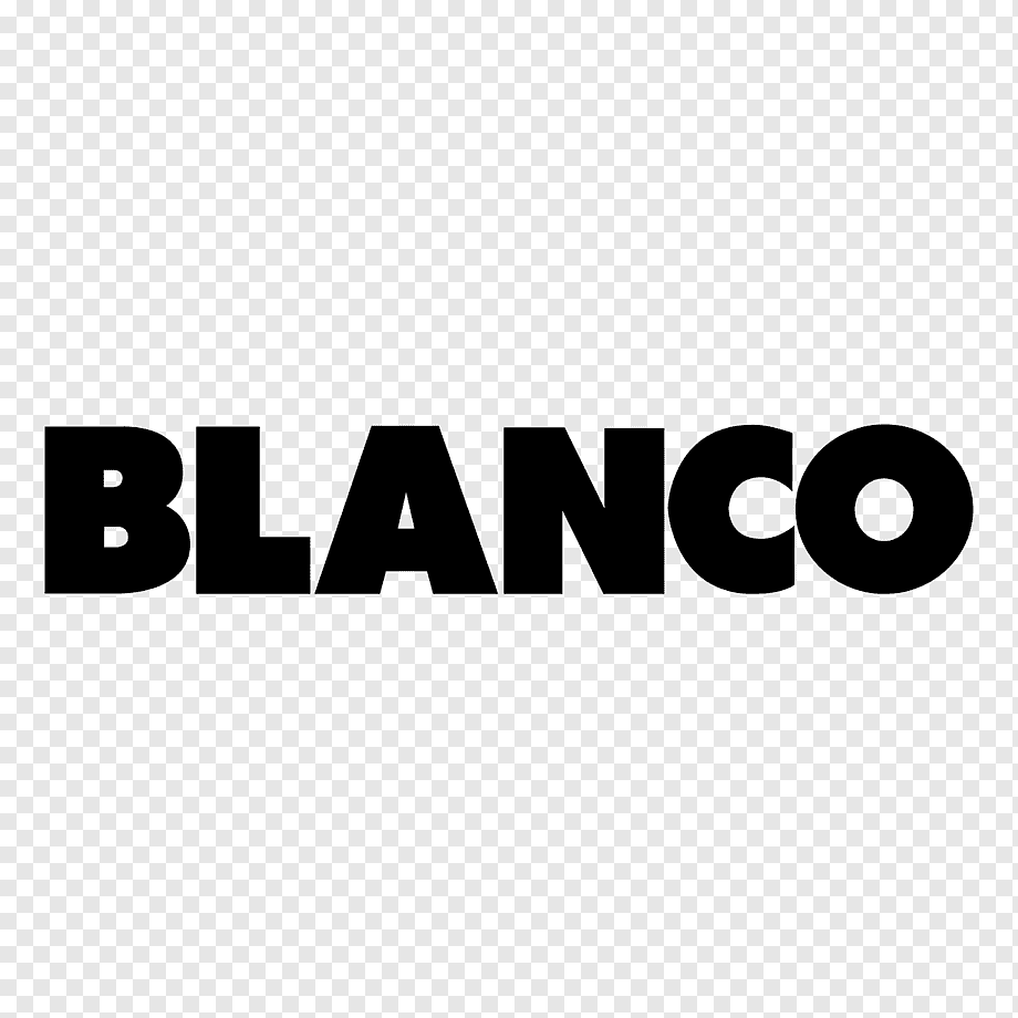 Black bold text reading “BLANCO” on a transparent background