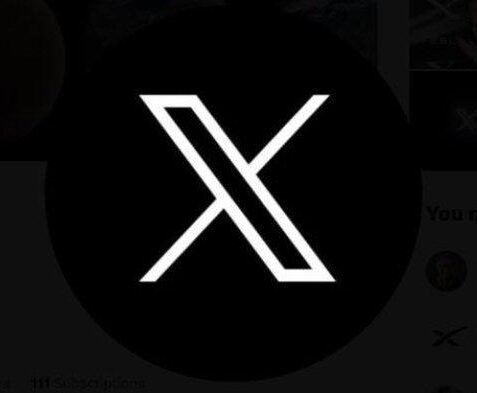 A black circular logo with a white stylized letter 'X' in the center. X. Twitter.