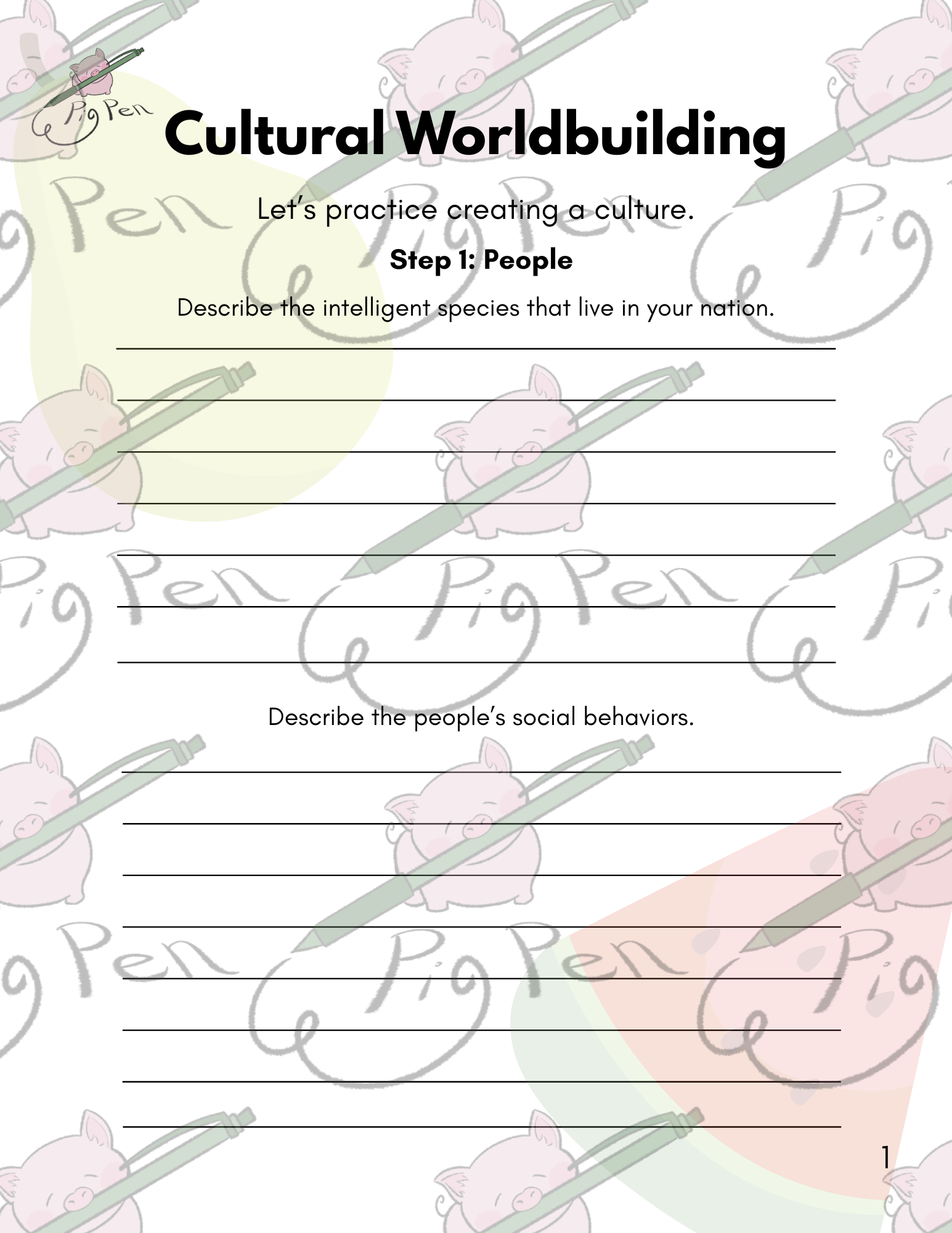 Cultural Worldbuilding Workbook