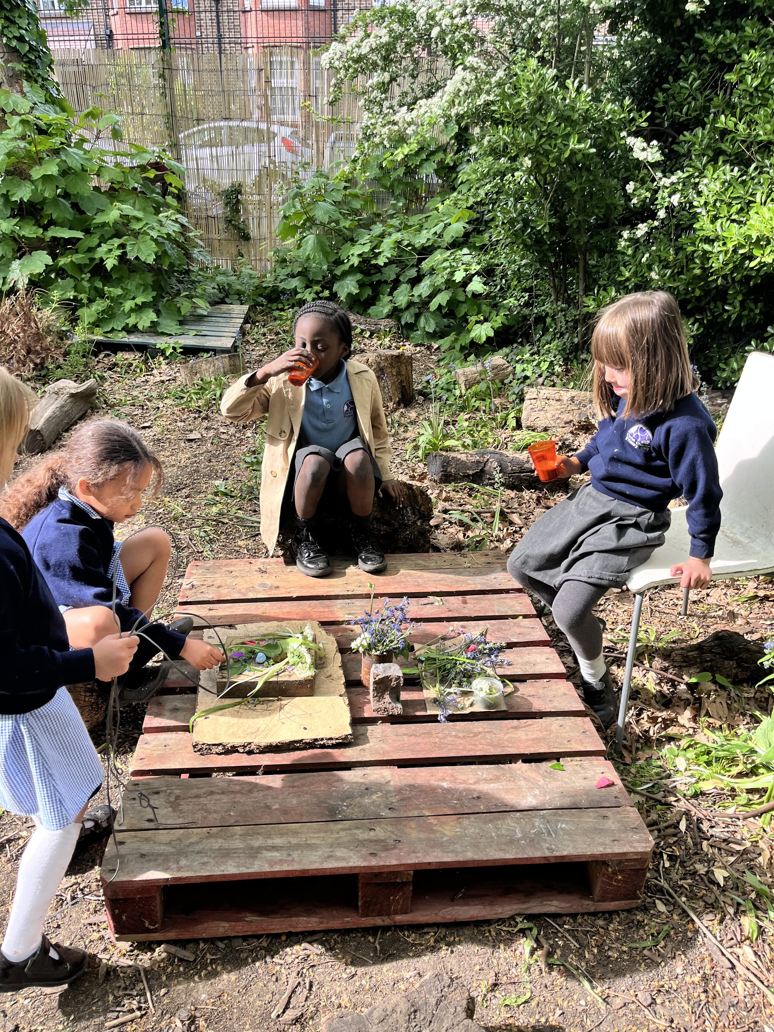 Designed a sensory kitchen for children with Father Nature  Landscape Gardening