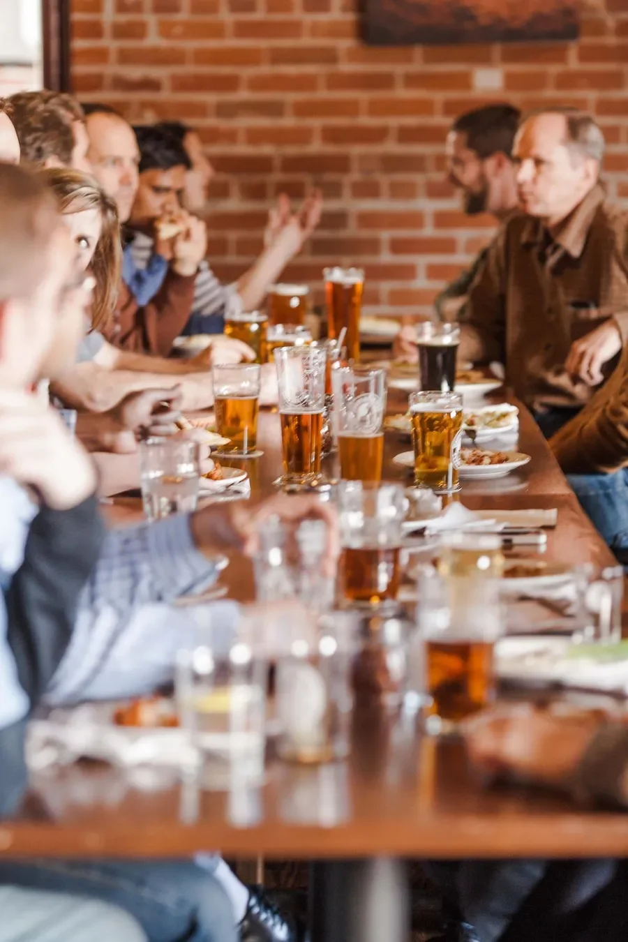 A craft brewery taproom in downtown Fort Collins