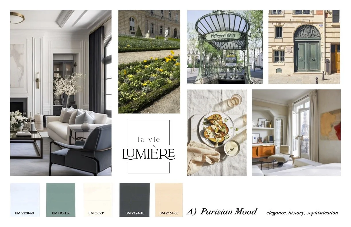 The Parisian design package interior palette