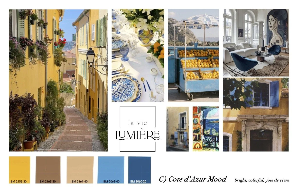 The Côte d'Azur design package interior palette