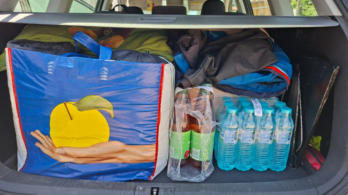 2014 VW Golf Estate packed for our first overnight vehicle travel test.