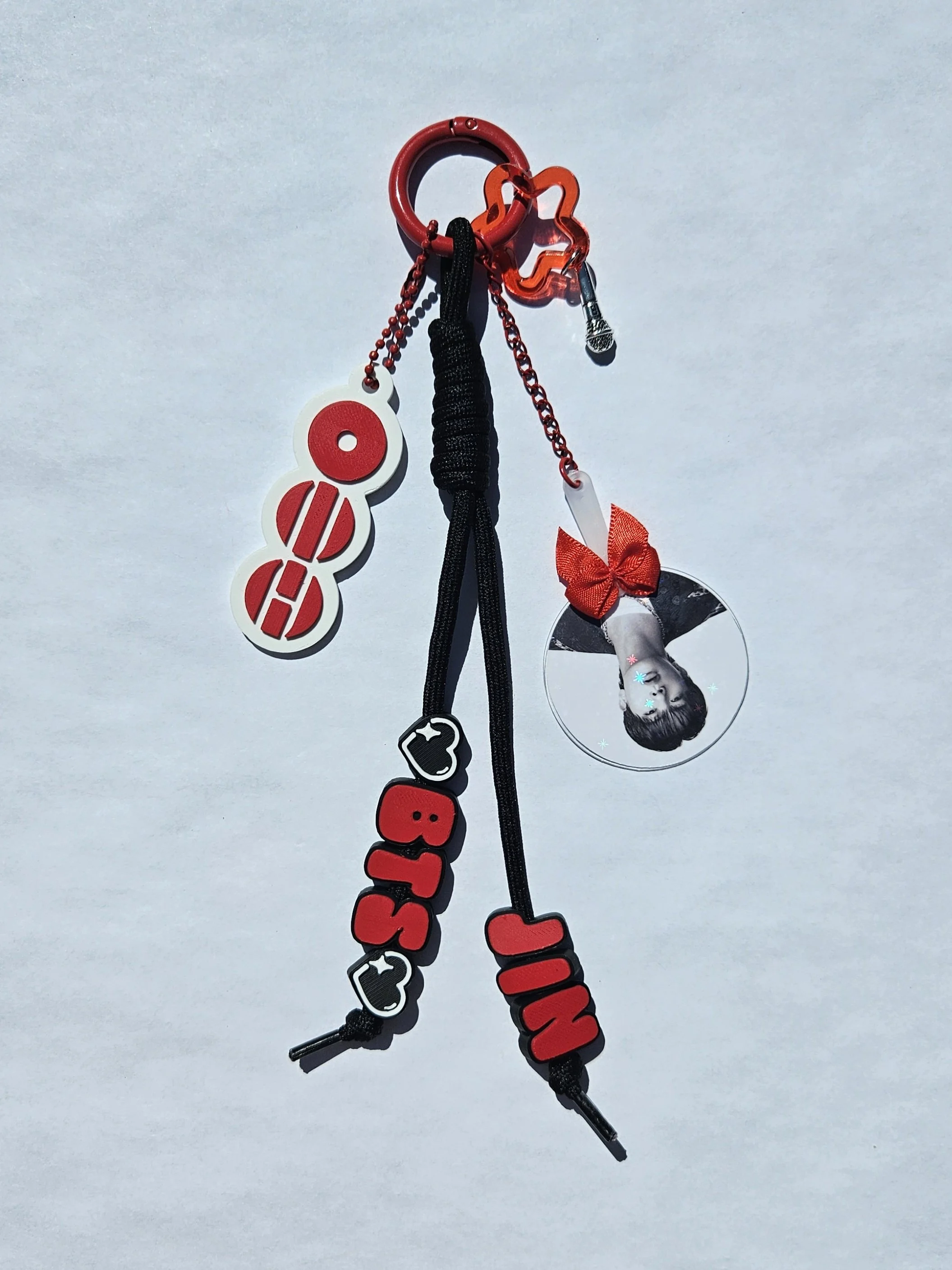 Red & Black Bias Keychain