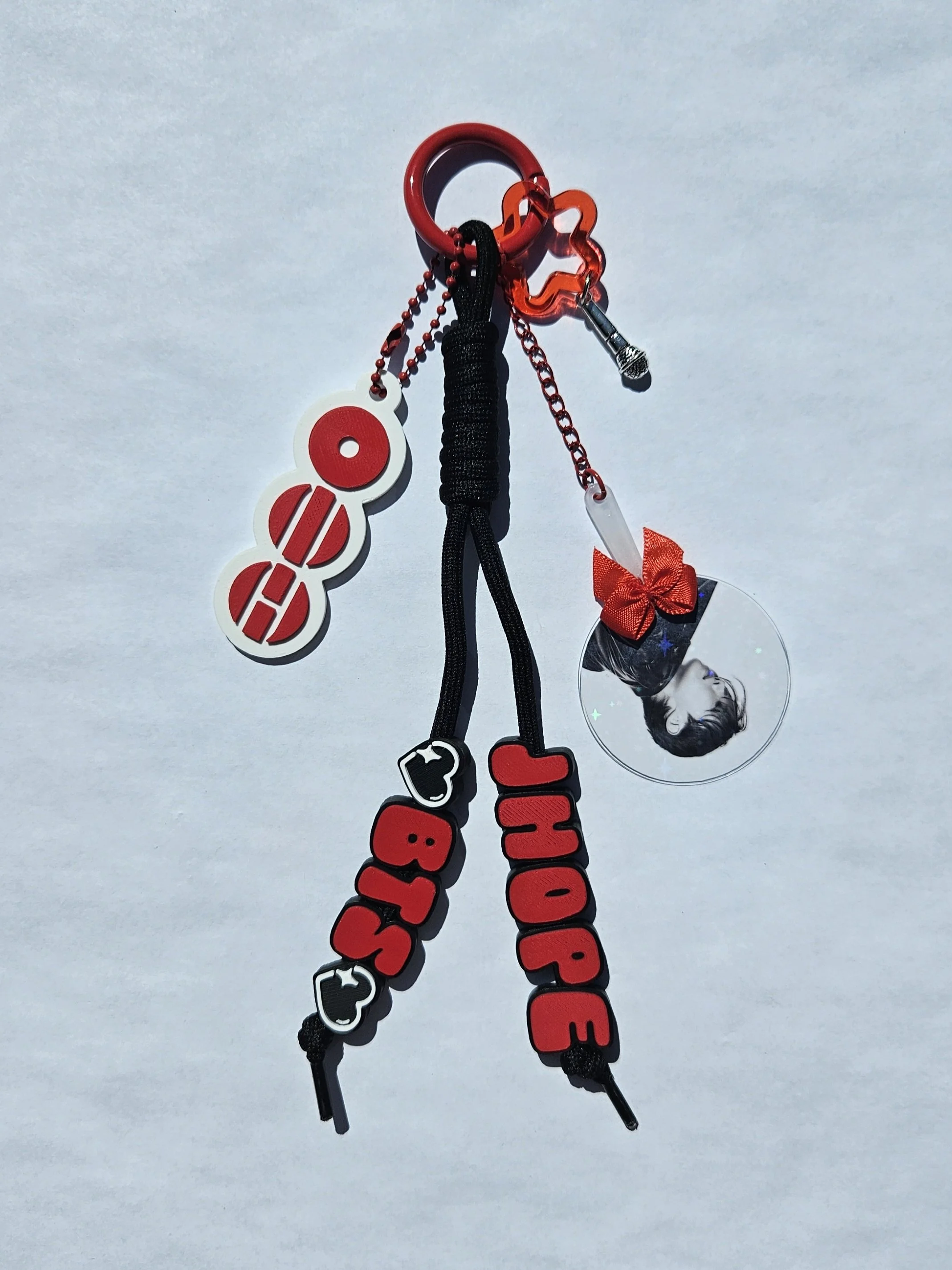 Red & Black Bias Keychain