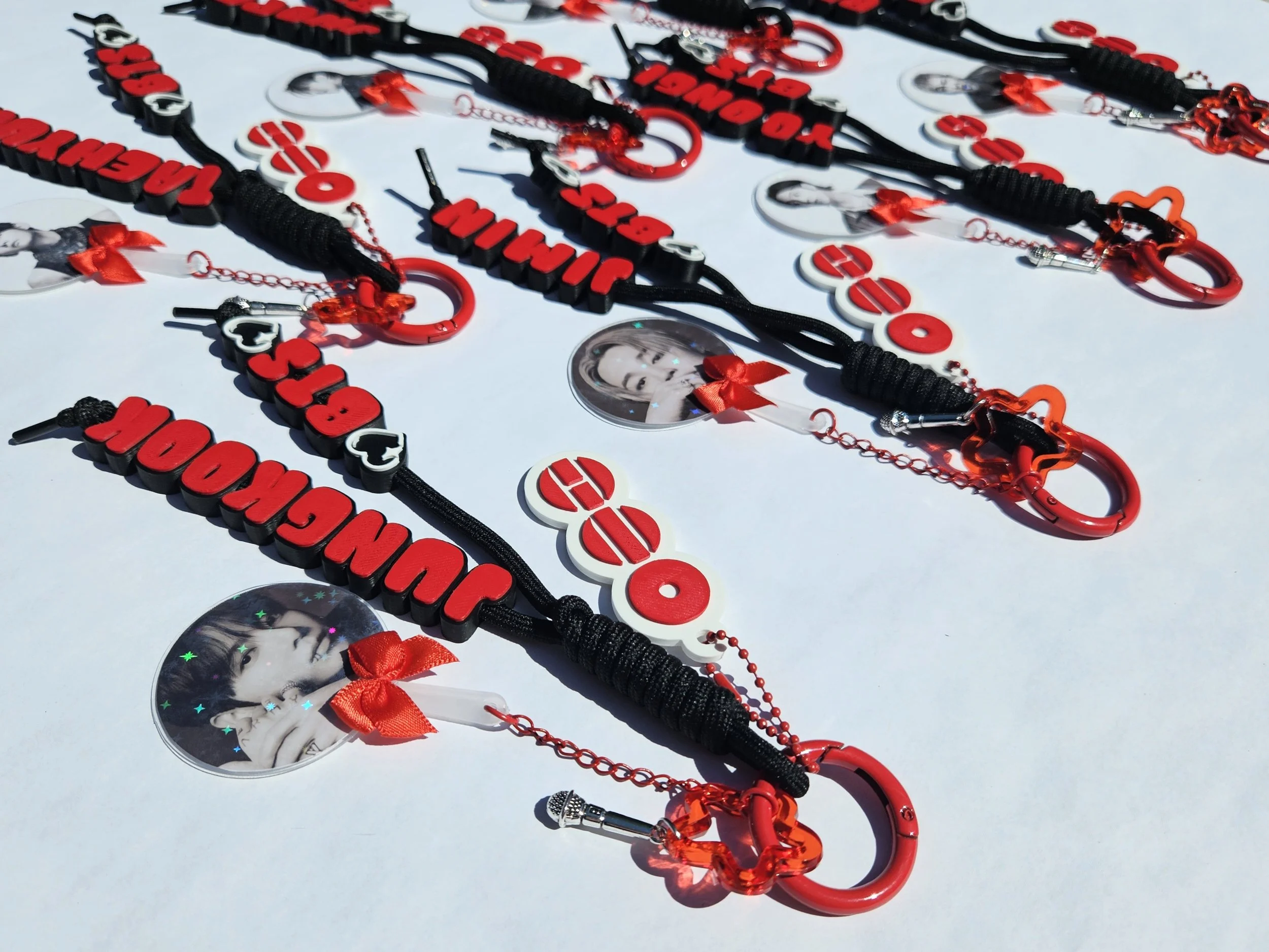 Red & Black Bias Keychain