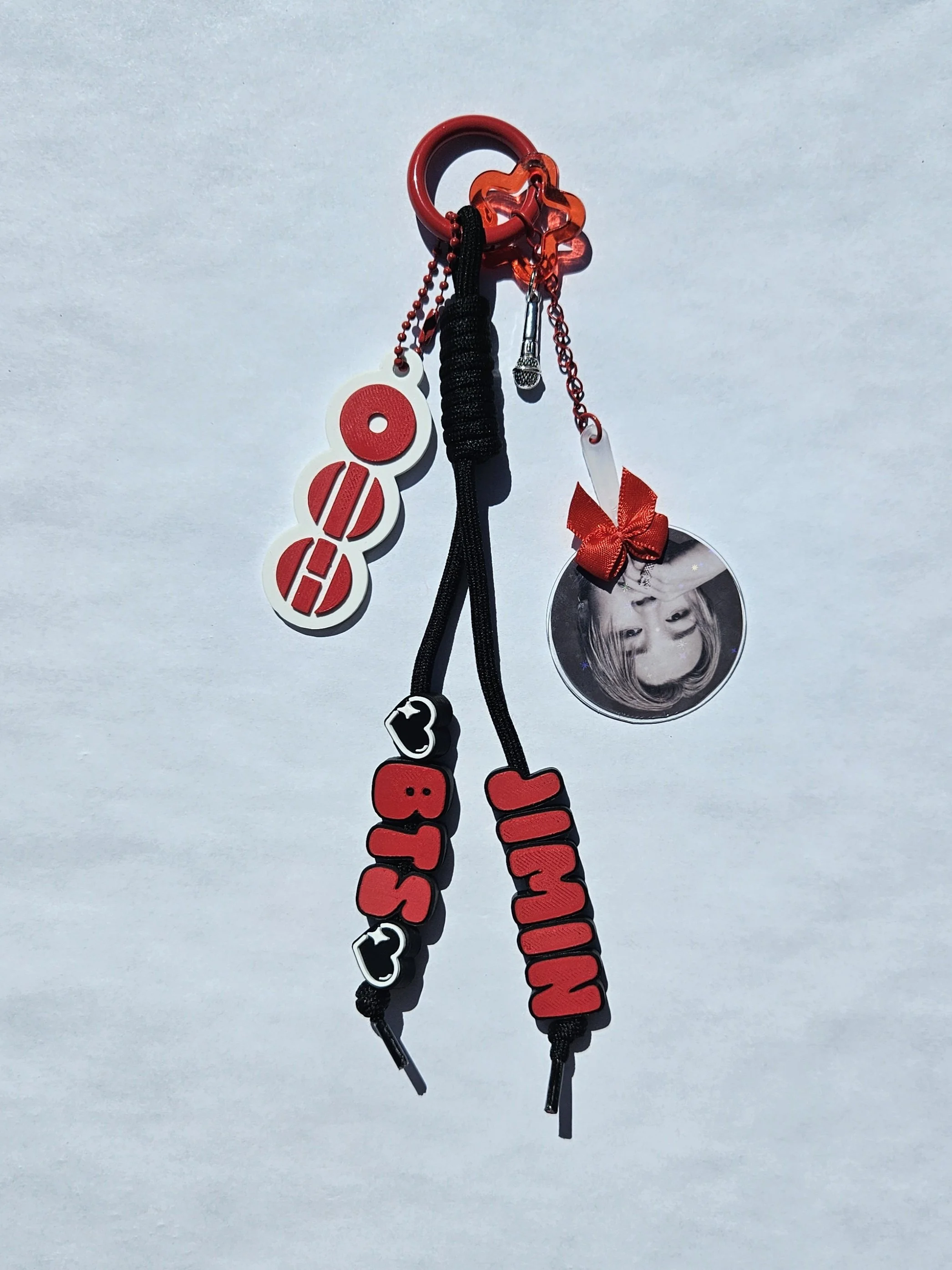Red & Black Bias Keychain