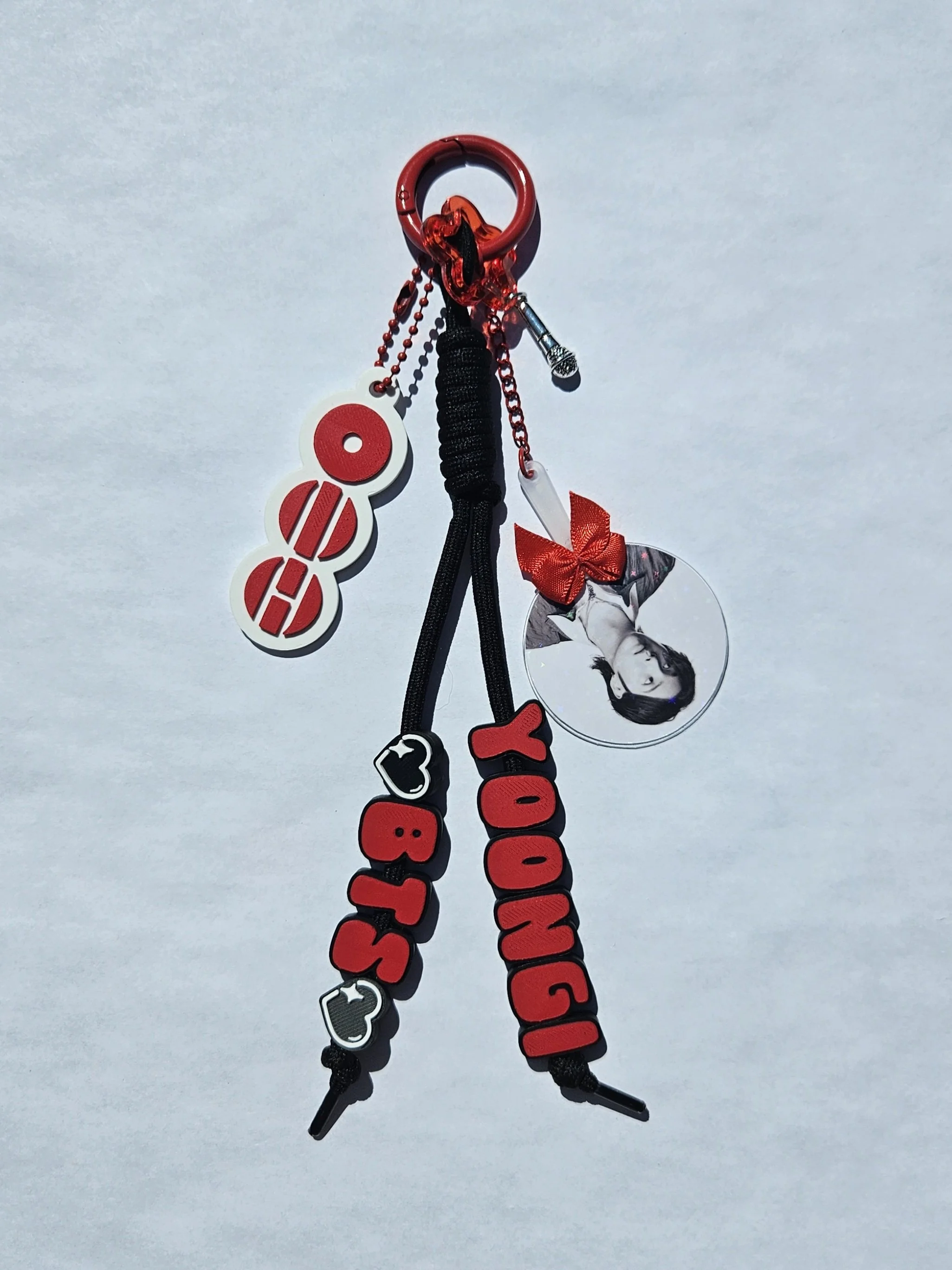 Red & Black Bias Keychain