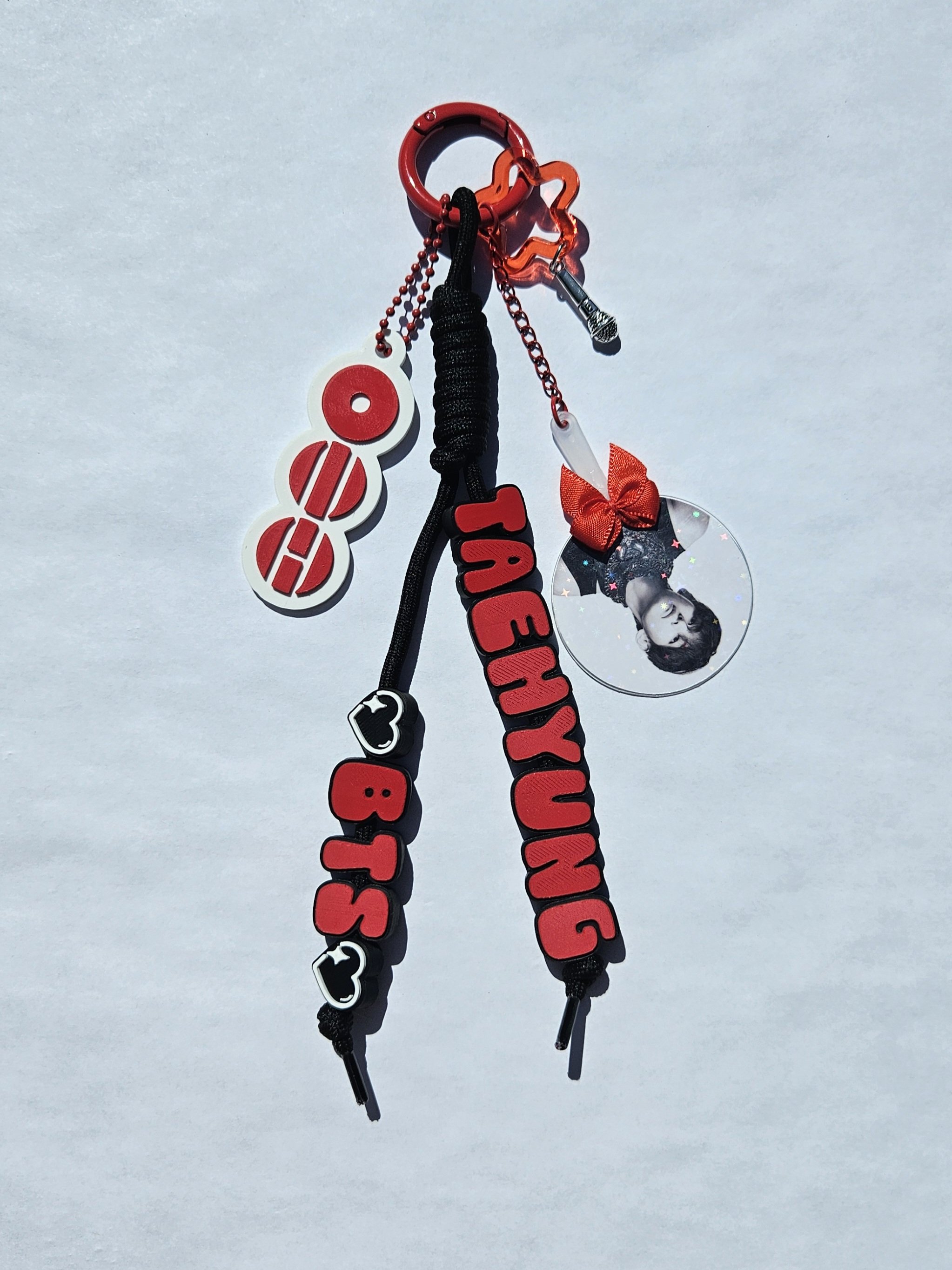 Red & Black Bias Keychain
