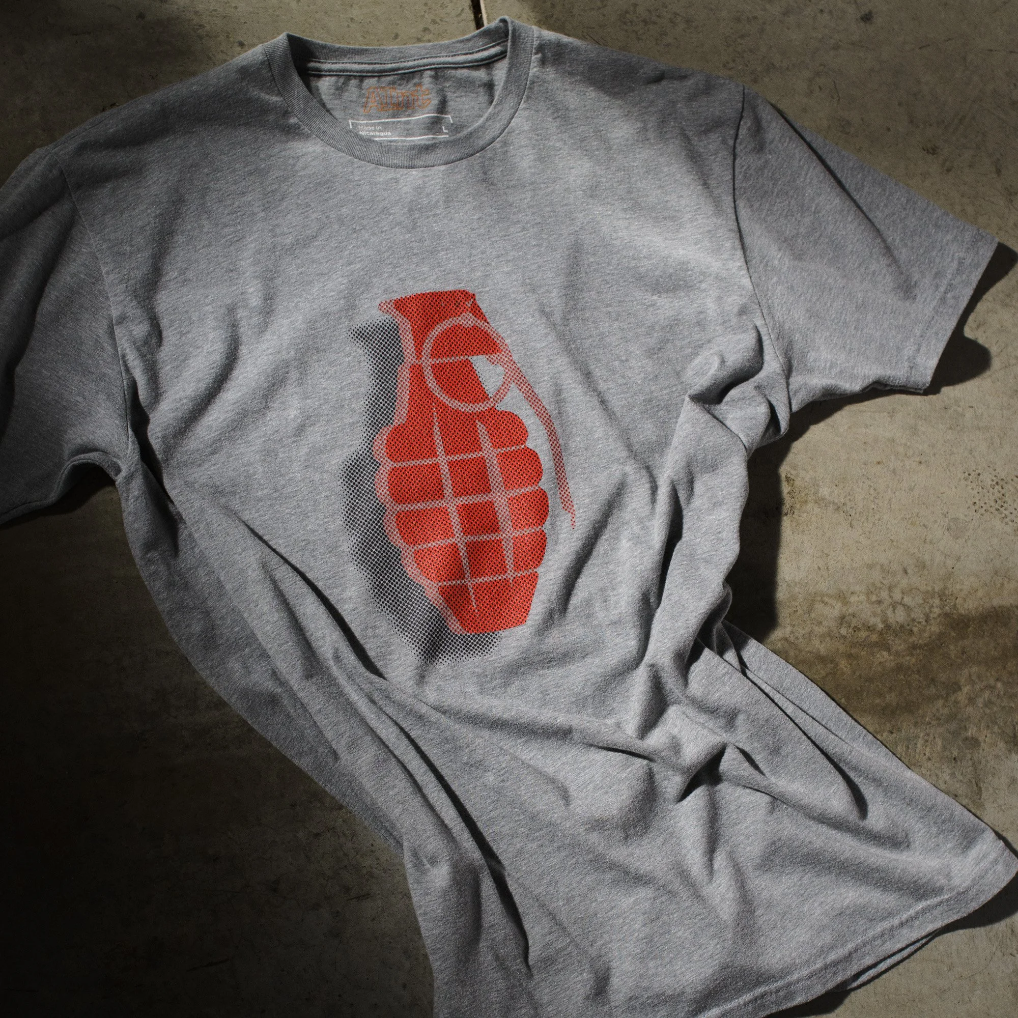 AInt Grenade Halftone Dot Red With Black Drop Shadow